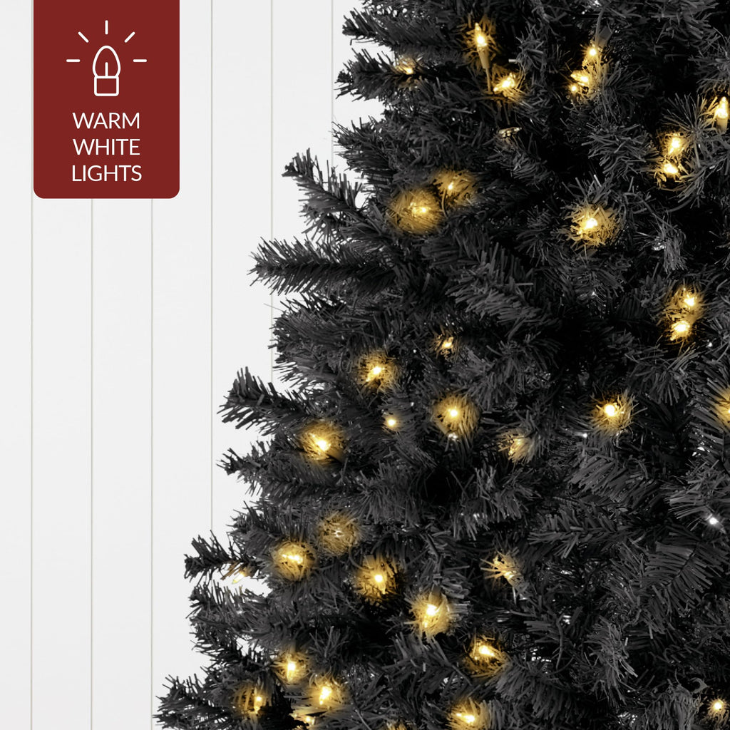 Best Choice Products White Christmas Tree 6ft Pre-Lit Artificial Pine Tree Premium Holiday Decoration w/Warm White Lights, Stand, Easy Assembly