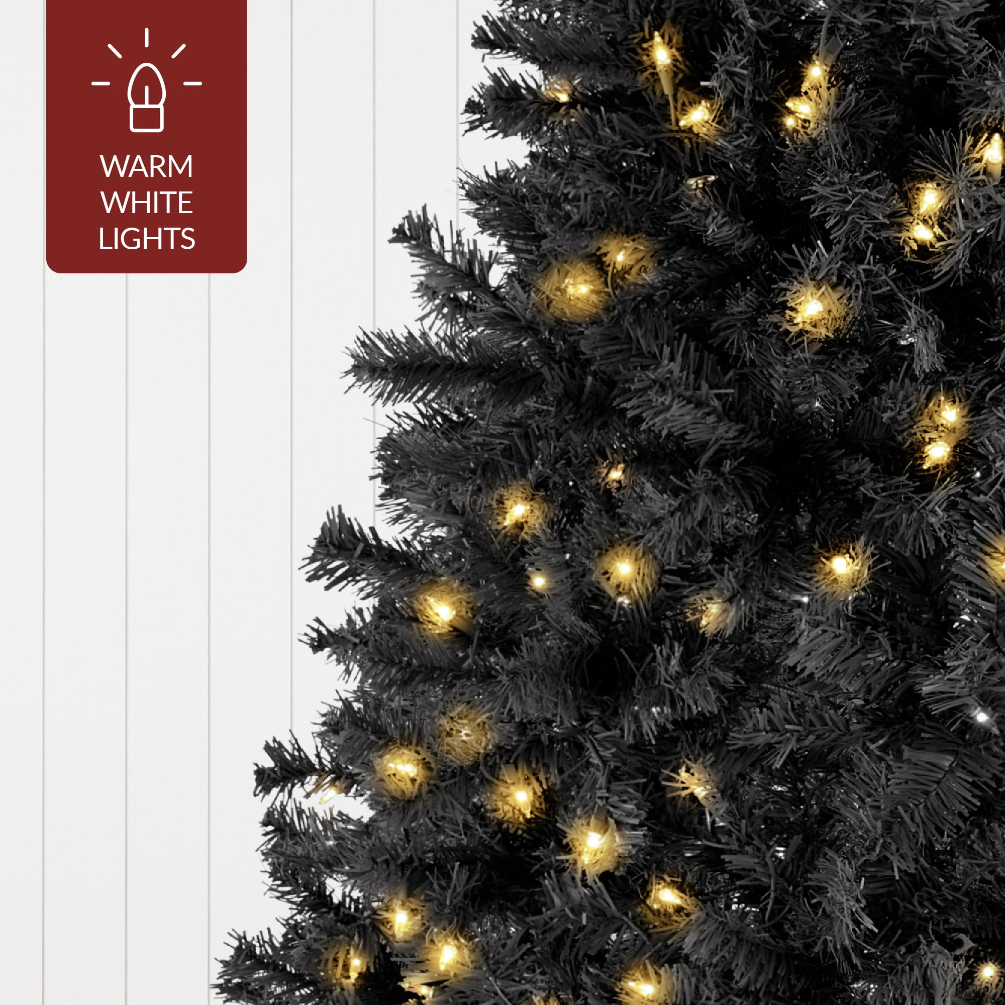 Best Choice Products White Christmas Tree 6ft Pre-Lit Artificial Pine Tree Premium Holiday Decoration w/Warm White Lights, Stand, Easy Assembly