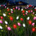 Rossesay 4 Pcs St Patricks Day Outdoor Decorations Solar Lights Waterproof Green 48 LED Swaying Pathway Firefly Stake Lights for Outside Yard Garden Lawn Decorations(Green White,Pine Cone)