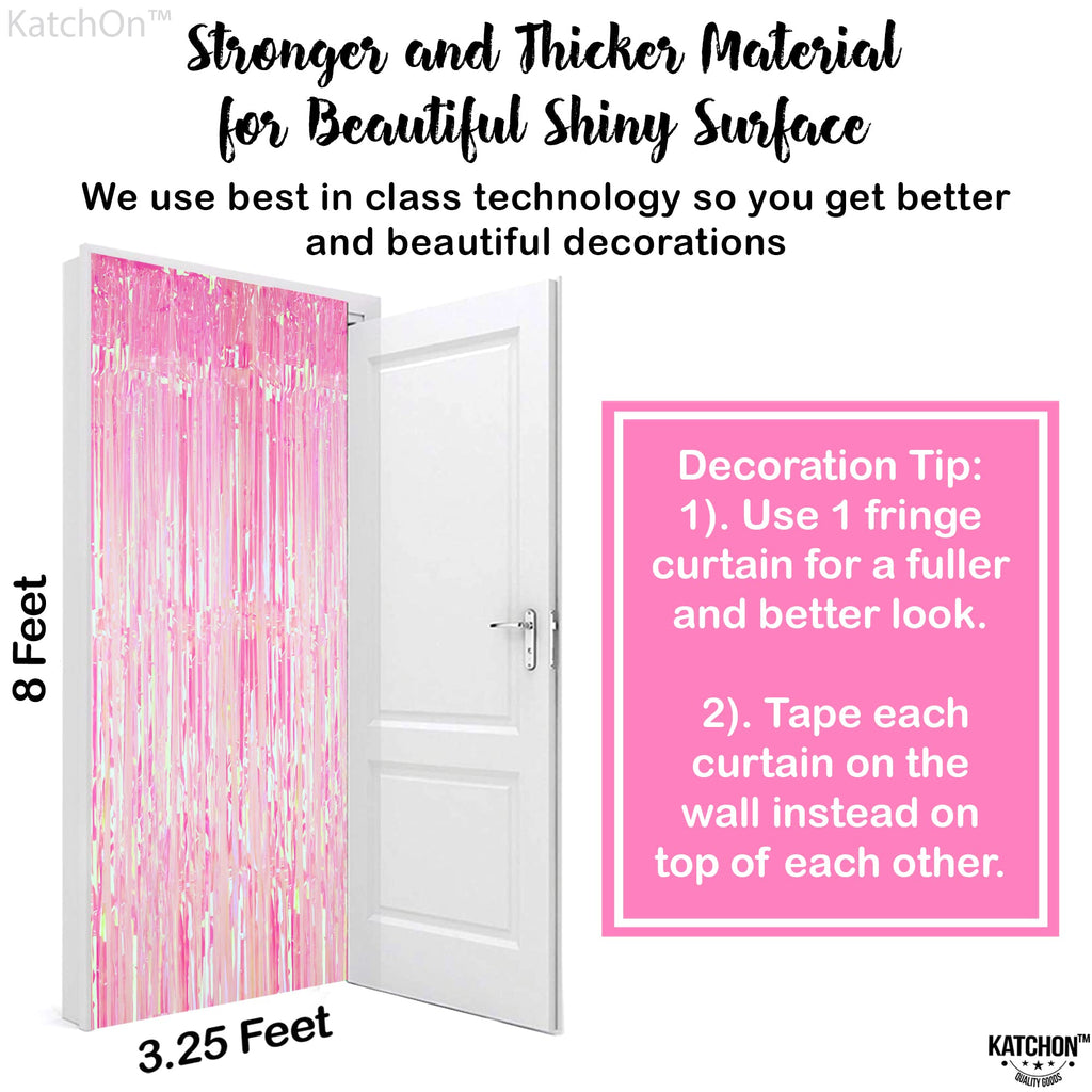 KatchOn, XtraLarge Gold Streamers Backdrop - 3.2x8 Feet, 2 Pcs | Gold Fringe Backdrop Curtain for Ramadan Decorations for Home, Casino, 50th Birthday Decoration | Graduation Decorations 2026