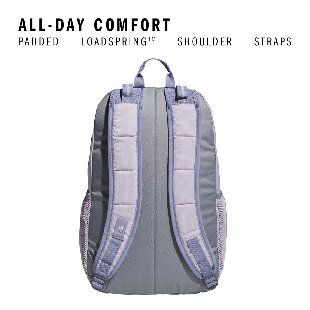 adidas Excel 7 School Backpack for Laptop, Gym and Travel, 34L, Twill White/Black/7.5, OSFA