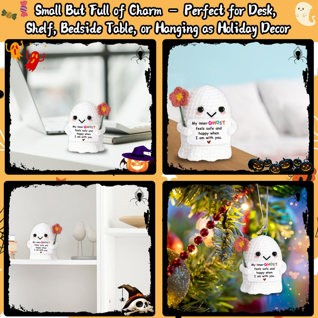 You're My Boo Crochet Ghost - Anniversary Love Birthday Gifts for Women Men Her Him Boyfriend Girlfriend, Fathers Day Card for Husband from Wife - Holiday Stuffers for Halloween Valentine Christmas