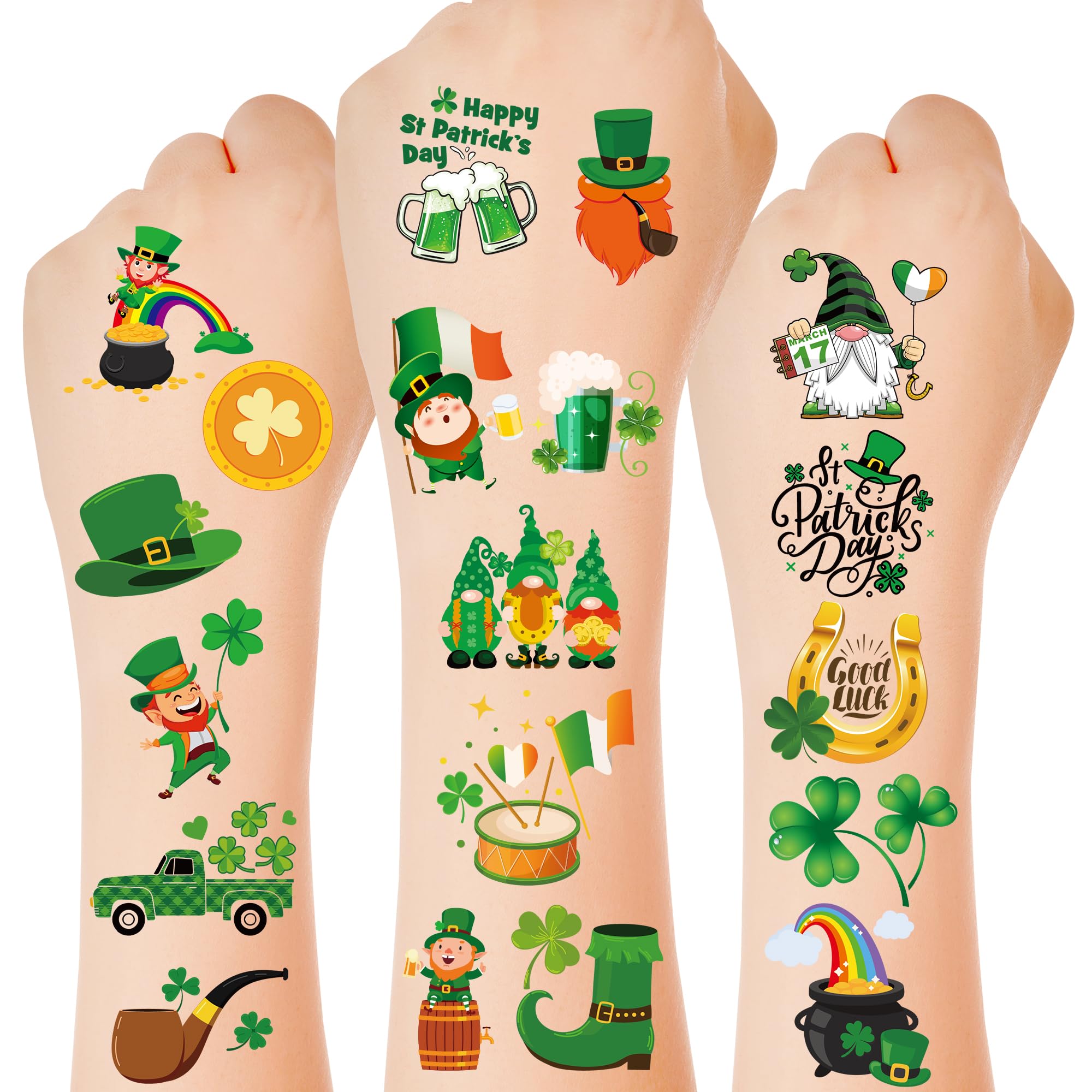 150 PCS Easter Tattoos, 6 Sheets Spring Basket Stuffers Fake Tattoos with Bunny Egg, Cute Individually Stickers for Easter Basket Filler Party Favors Accessories