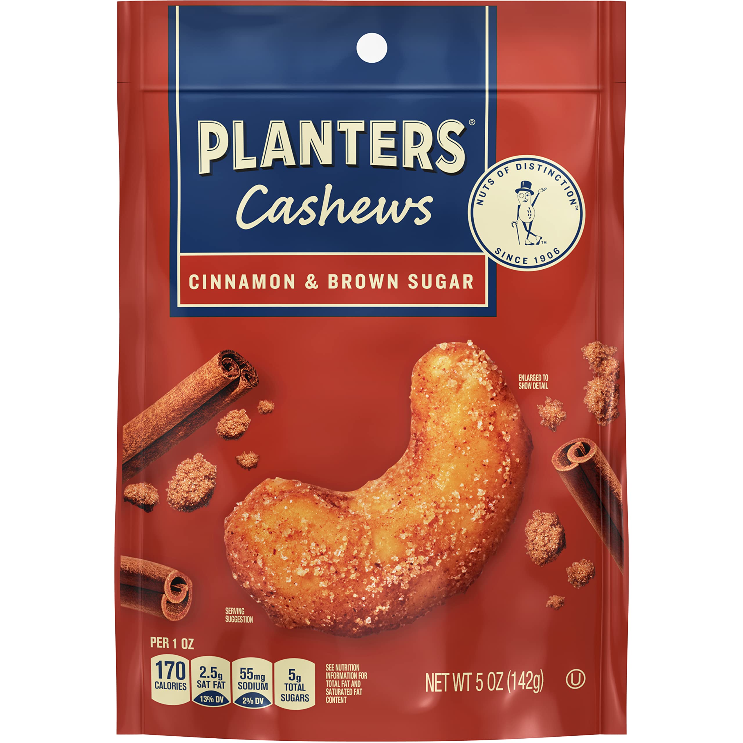 PLANTERS Cashews Dill Pickle - Trail Mix Snack Packs - Snacks with Dill Pickle, Snack Pack, Party Trail Mix, 5 Oz Bag, Pack of 1