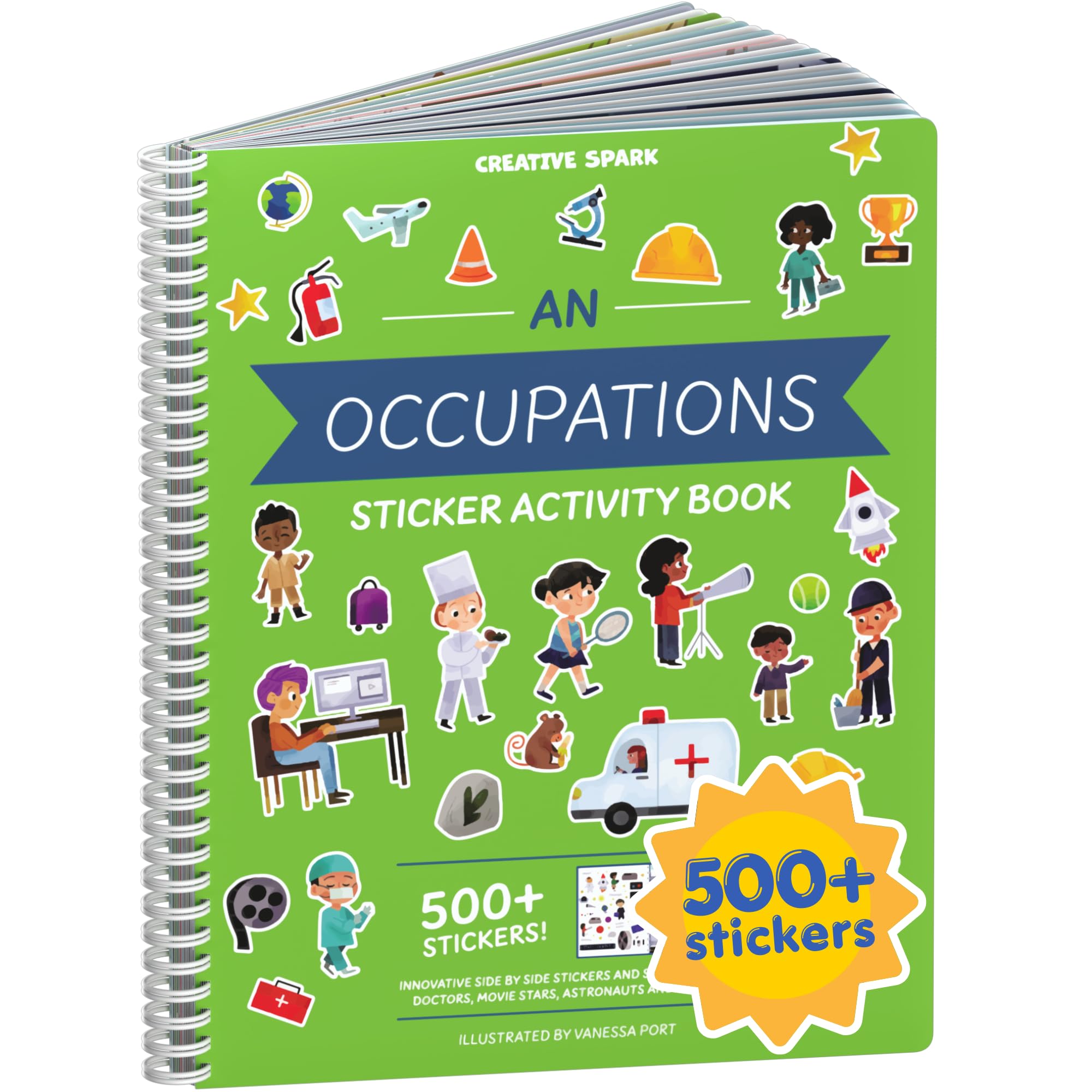 Halloween 500+ Kids Sticker Book by Cupkin Fun Toddler Holiday Activity Coloring and Sticker Book, Road Trip Essentials, 12 Coloring Pages 12 Side by Side Scenes for Ages 2–8 Years