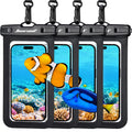 Hiearcool Waterproof Phone Pouch, IPX8 Waterproof Phone Case for iPhone 17/16/15/14 Pro Max, Cell Phone Dry Bag for Beach & Cruise Essentials, Touch Screen, Lanyard Included, 2 Pack (Fits Up to 8.9”)
