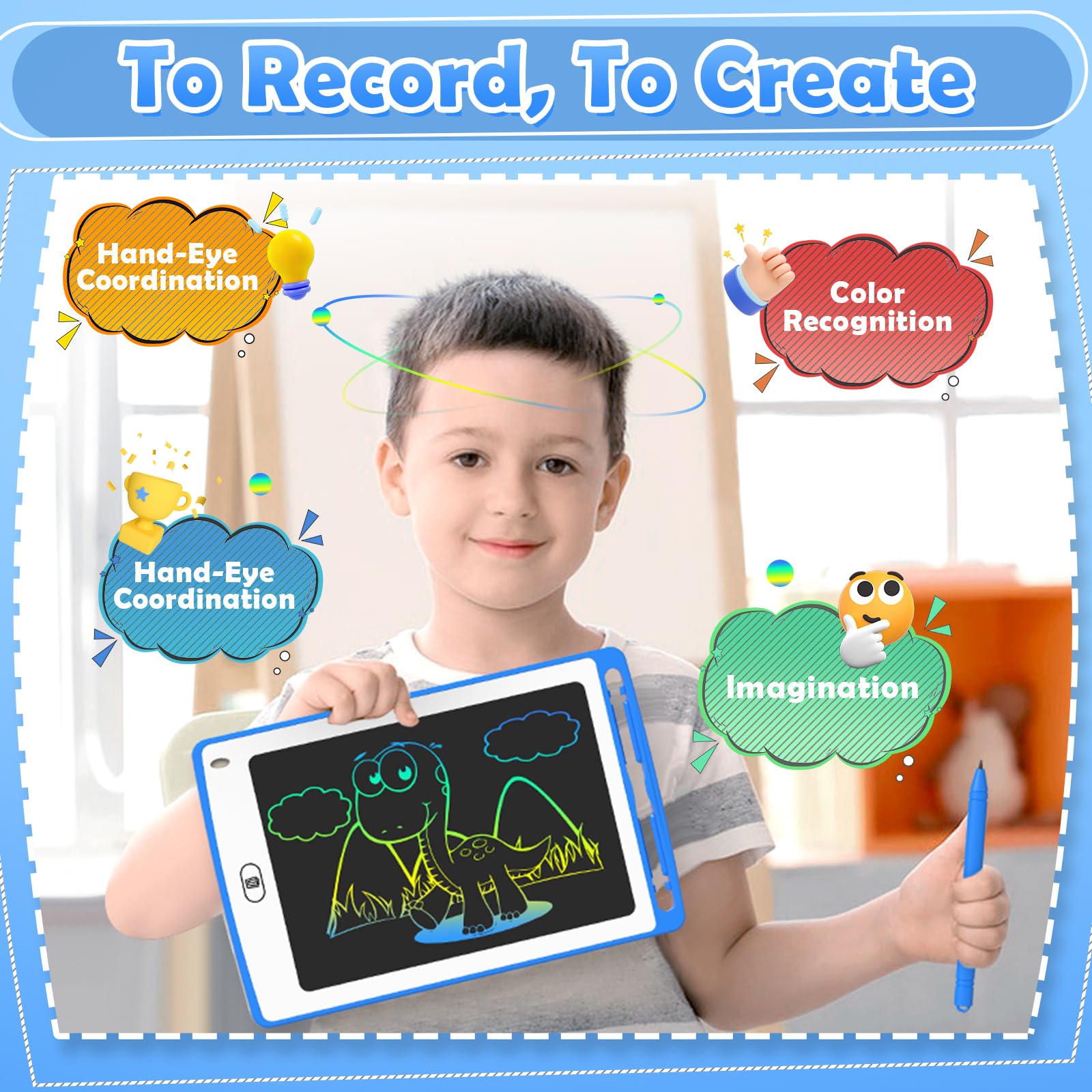 4 Pack LCD Writing Tablet for Kids, 8.5 Inch Colorful Doodle Board Drawing Tablet, Educational Learning Toys Birthday Gifts for Boys Girls Age 3 4 5 6 7 8