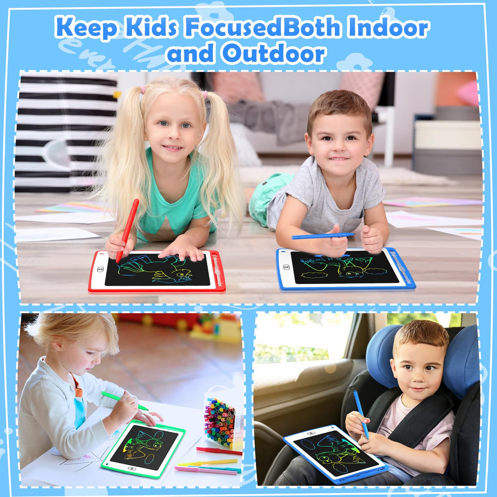 4 Pack LCD Writing Tablet for Kids, 8.5 Inch Colorful Doodle Board Drawing Tablet, Educational Learning Toys Birthday Gifts for Boys Girls Age 3 4 5 6 7 8