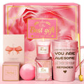 Birthday Gifts for Women, Mom, Sister, Friend: Unique Pink Self Care Spa Relaxation Baskets Set, Mothers Day, Christmas, Valentines, Holiday, Gift for Her, Girlfriend, Grandma, Wife, Bestie, Coworker