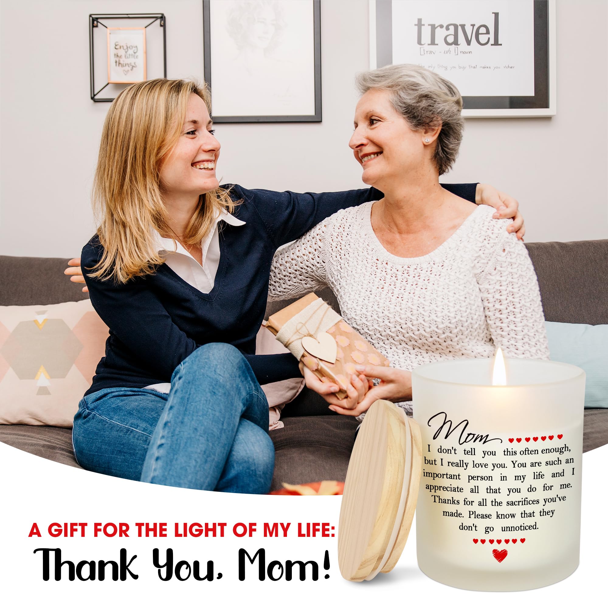TEEZWONDER Mothers Day Gifts for Mom from Daughter Son - Favorite Child Vanilla Lavender Candle 10 oz - Dad Mom Birthday Gifts, Funny Gift for Grandma Grandpa, Scented Candles for Men Women