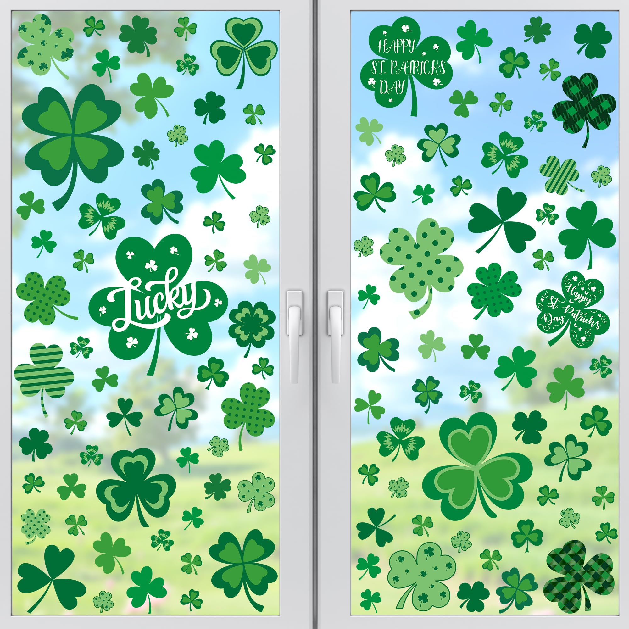 186PCS Christmas Decor, Christmas Window Clings, 9 Sheets Snowflake Window Stickers Decals with Santa Claus Snowman Reindeer, PVC Xmas Decorations Clings for Holiday Party Decorations Accessories