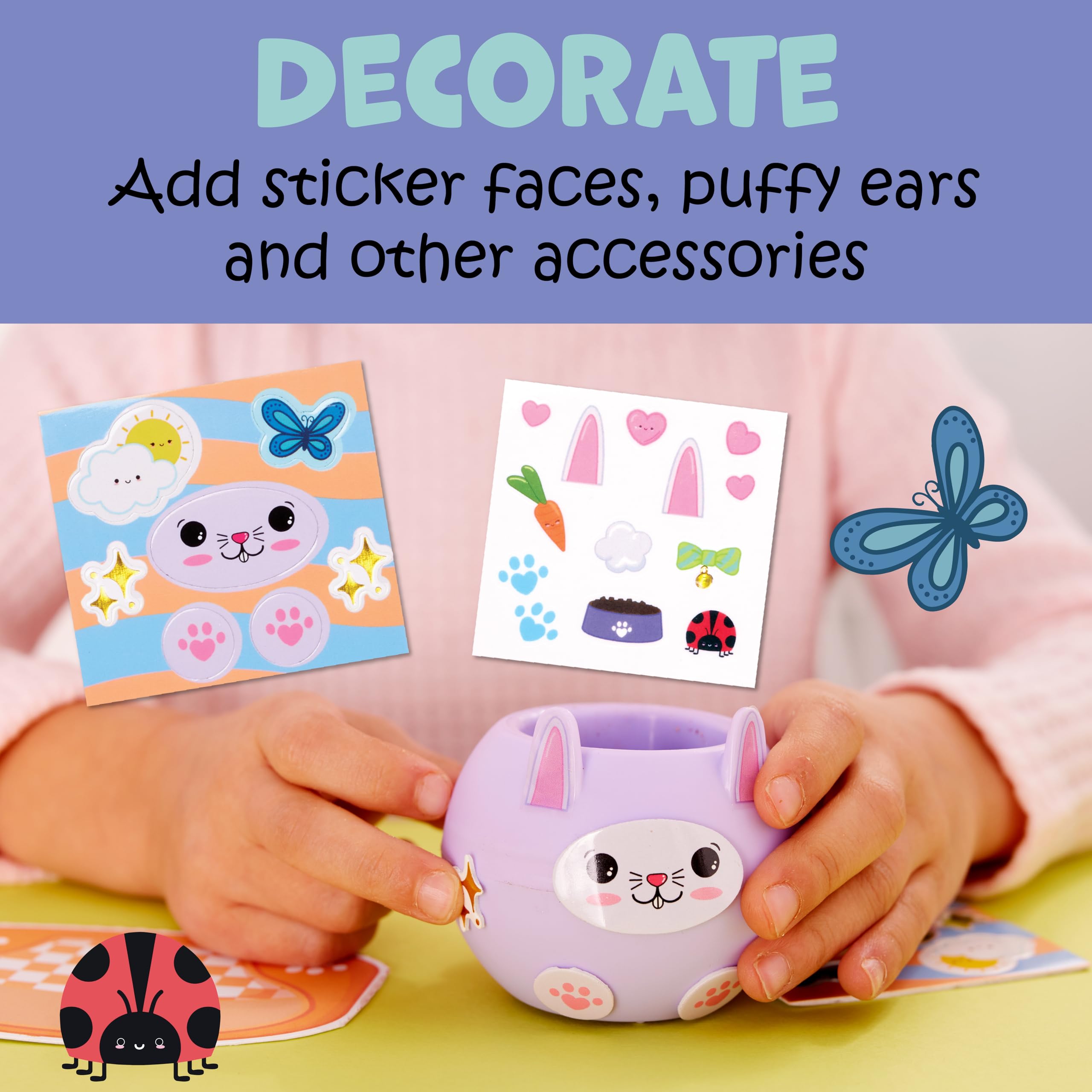 Creativity for Kids Plant-A-Pet: Kitty - Arts and Crafts for Kids, Mini Gifts for Girls and Screen Free Summer Fun for Kids, Chia Seed Plant Pet (Ages 6+)