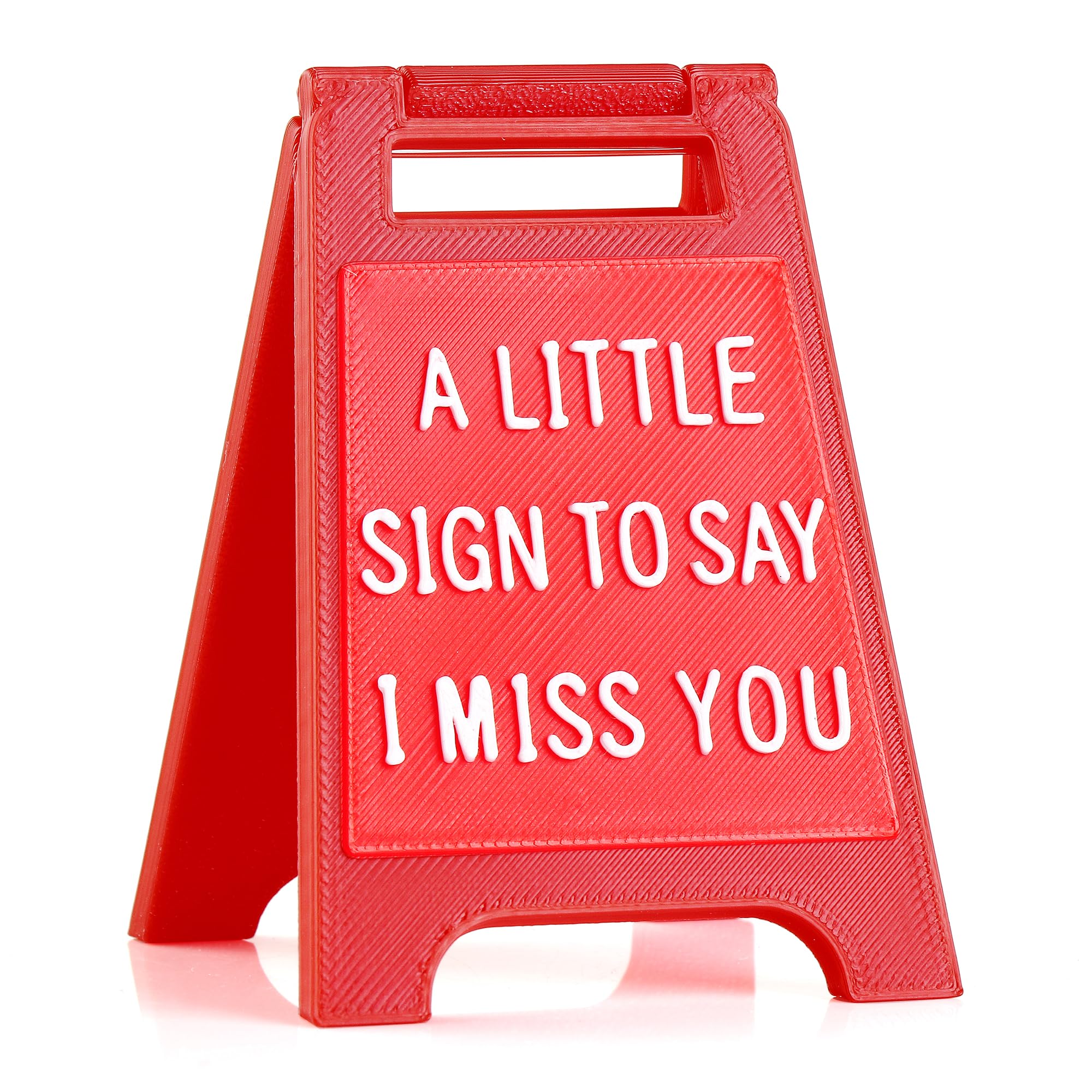 Romantic Mini Desk Sign with “I Love You” Message – Valentine’s Day & Romantic Anniversaries Gift for Her or Him – Cute Freestanding Love Keepsake - Premium Plastic Solid Freestanding Desk Sign