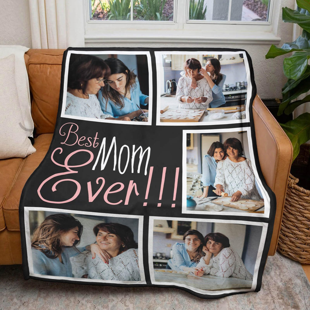 inkArts Custom Blanket Throws with Photos Text Personalized with Picture Customizable, Customize for Mom, Dad, Couple, Girlfriend, Boyfriend, Husband & Wife