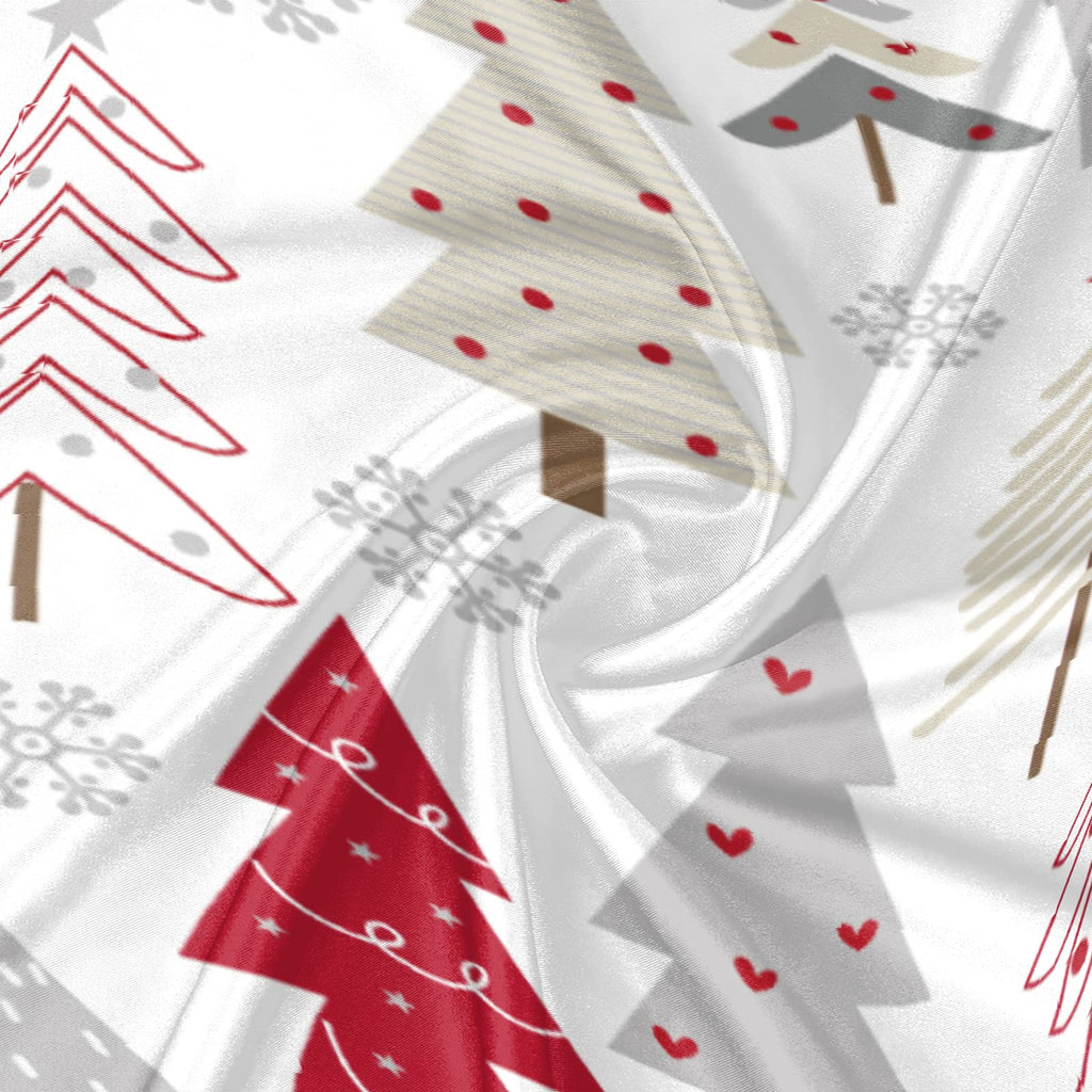Christmas Light Trees Satin Pillow Case for Hair and Skin Satin Pillowcase Without Zipper Pillowcase, Standard Size Slip Silk Pillow Cases 20"x26" Silk Pillowcases for Bedroom Sofa Home Decor