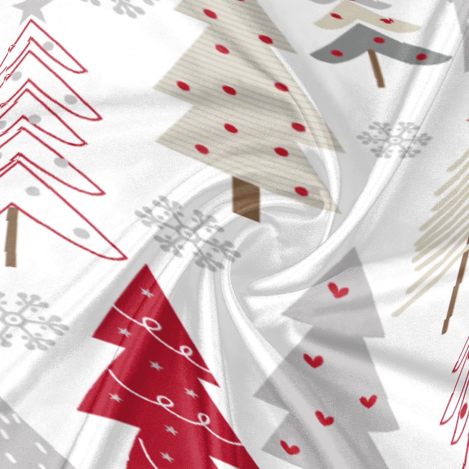 Christmas Light Trees Satin Pillow Case for Hair and Skin Satin Pillowcase Without Zipper Pillowcase, Standard Size Slip Silk Pillow Cases 20"x26" Silk Pillowcases for Bedroom Sofa Home Decor