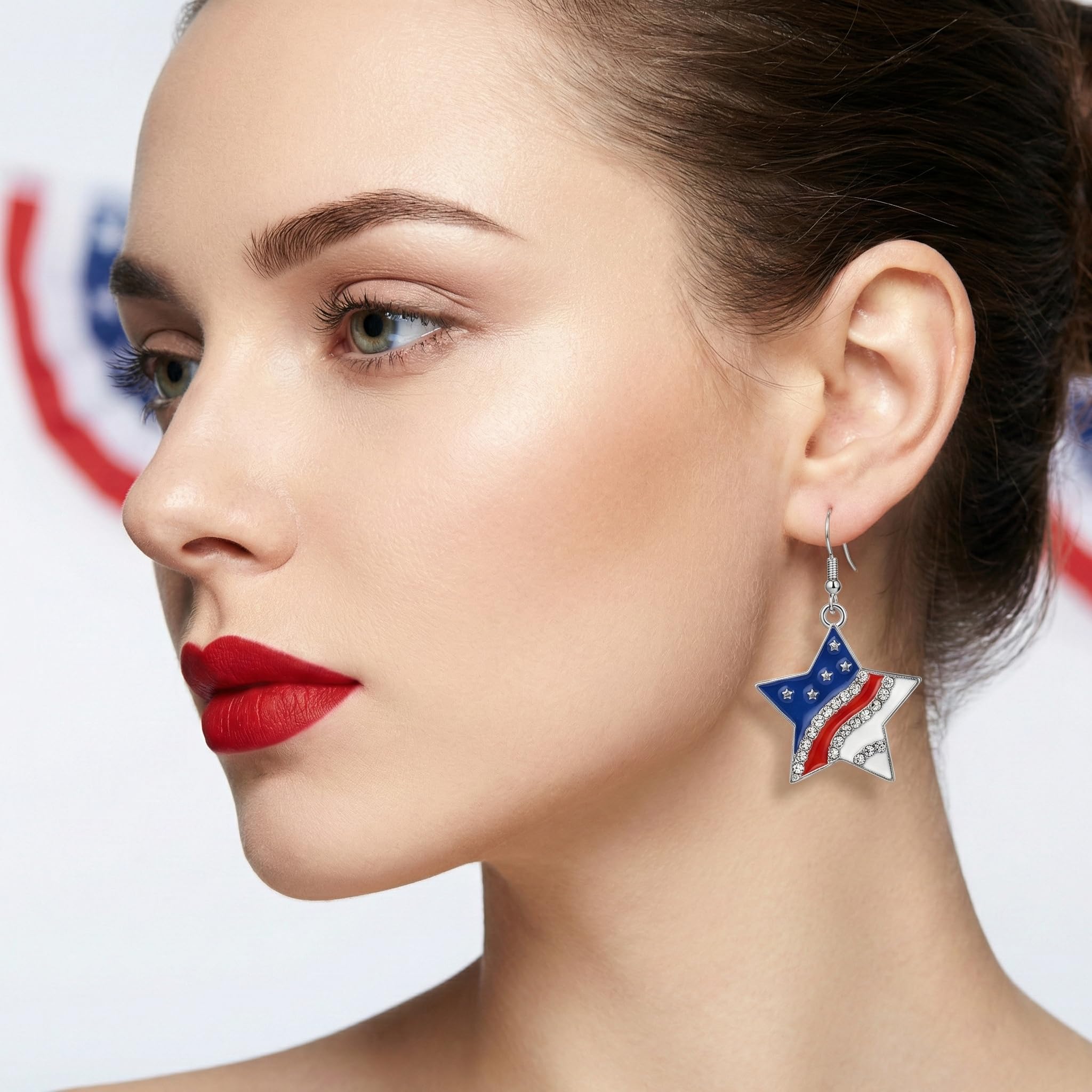 Halloween, Christmas, 4th of July Patriotic Earrings, Holiday Earrings Independence Day Stud Dangle Drop Earrings Hook Fashion Jewelry Gift for Women