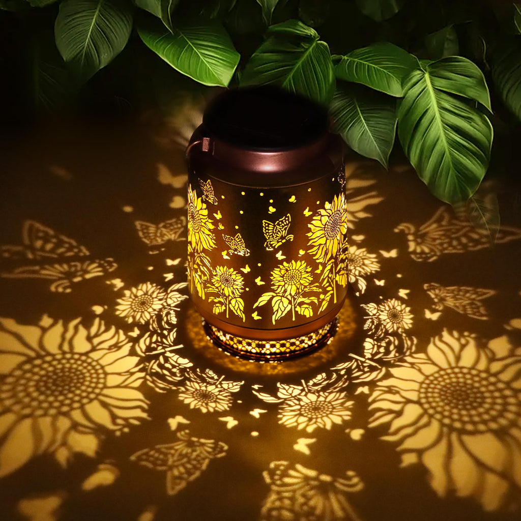 Solar Lanterns Outdoor Waterproof Hummingbird Elegant Garden Decor Birthday Gifts for Women Mom Grandma Sister Metal Hanging Solar Lights Outside Gardening Decorations for Backyard, Patio, Lawn, Porch