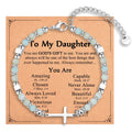 Religious Cross Bracelet for Women Girls, Christian Gifts for Daughter Granddaughter Sister in Christ Friend Niece on Birthday Christmas Easter Valentines Day Graduation