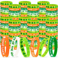 Moon Boat 74PCS St. Patrick's Day Shamrock Rubber Wristbands Bracelets - Party Favors Supplies Gifts Decorations