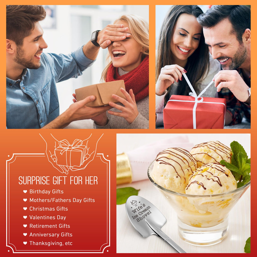 Funny Gifts for Mom Mothers Day - Mom Mother's Day Birthday Gifts from Daughter Son Kids Mom's Ice Cream Shovel Spoon Scoop Gift for Mother-in-law Mama Mommy Anniversary Present Ideas Kitchen Gadgets