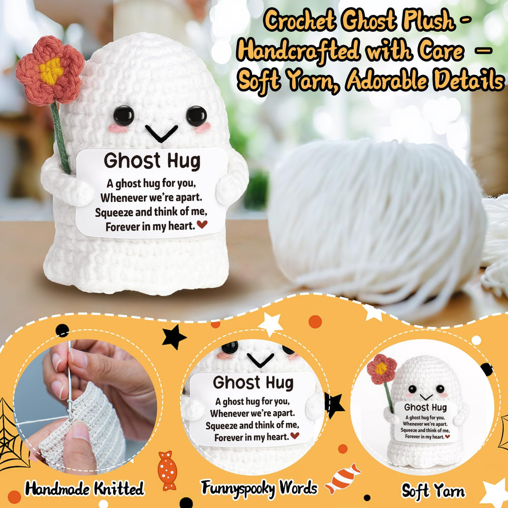You're My Boo Crochet Ghost - Anniversary Love Birthday Gifts for Women Men Her Him Boyfriend Girlfriend, Fathers Day Card for Husband from Wife - Holiday Stuffers for Halloween Valentine Christmas