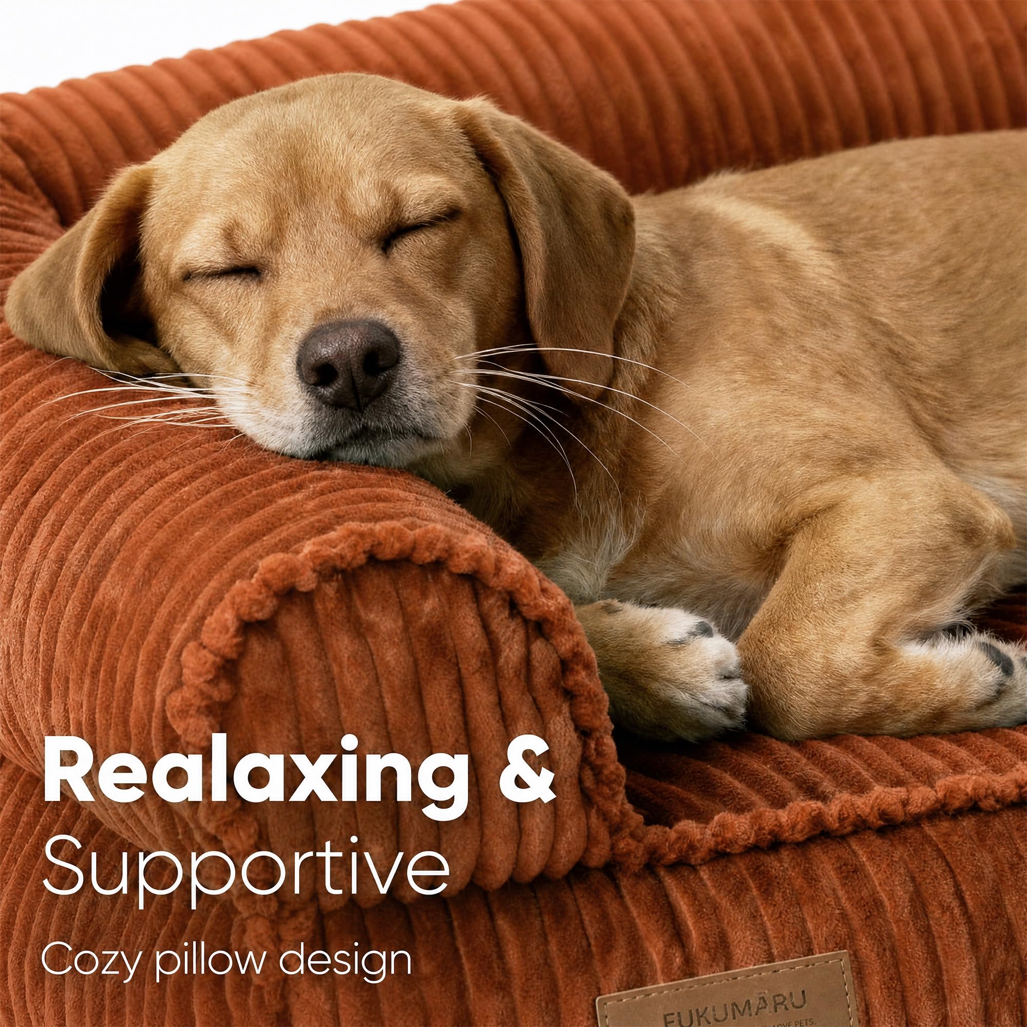 FUKUMARU Dog Couch Bed, Corduroy Cozy Cat Bed for Indoor Cats with Washable Cover, 28in Waterproof Orthopedic Dog Beds Sofa for Small Dogs and Large Cats, Cute Warm Cotton Pet Sofa, Green