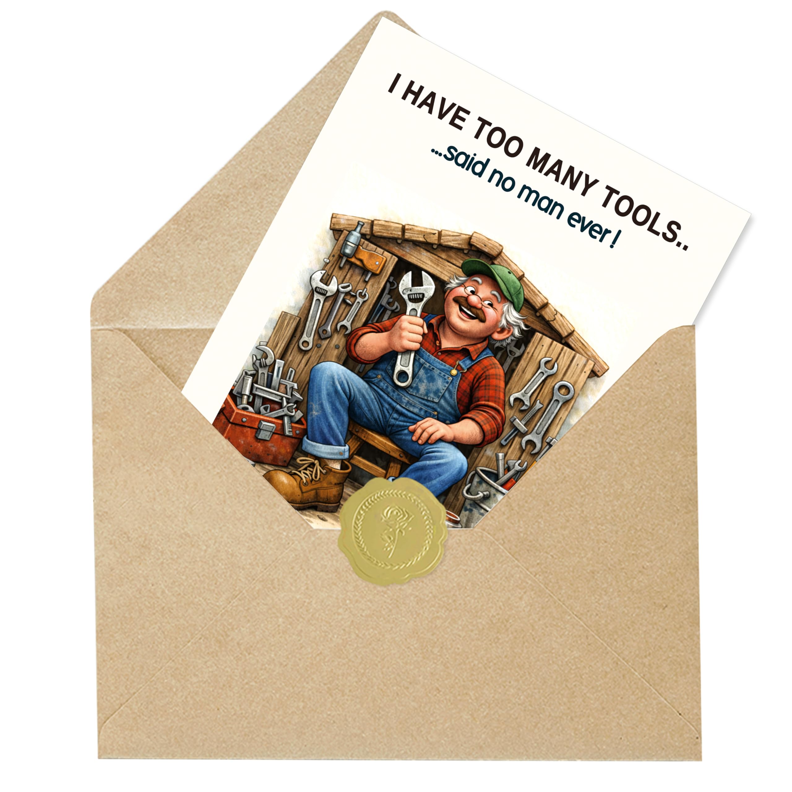 IDU Fathers Day Card, Funny Fathers Day Cards Gifts Decorations for Dad from Daughter, Happy Father's Day Cards Gifts Ideas with Envelope, Cute Humor Like Father Like Daughter Card