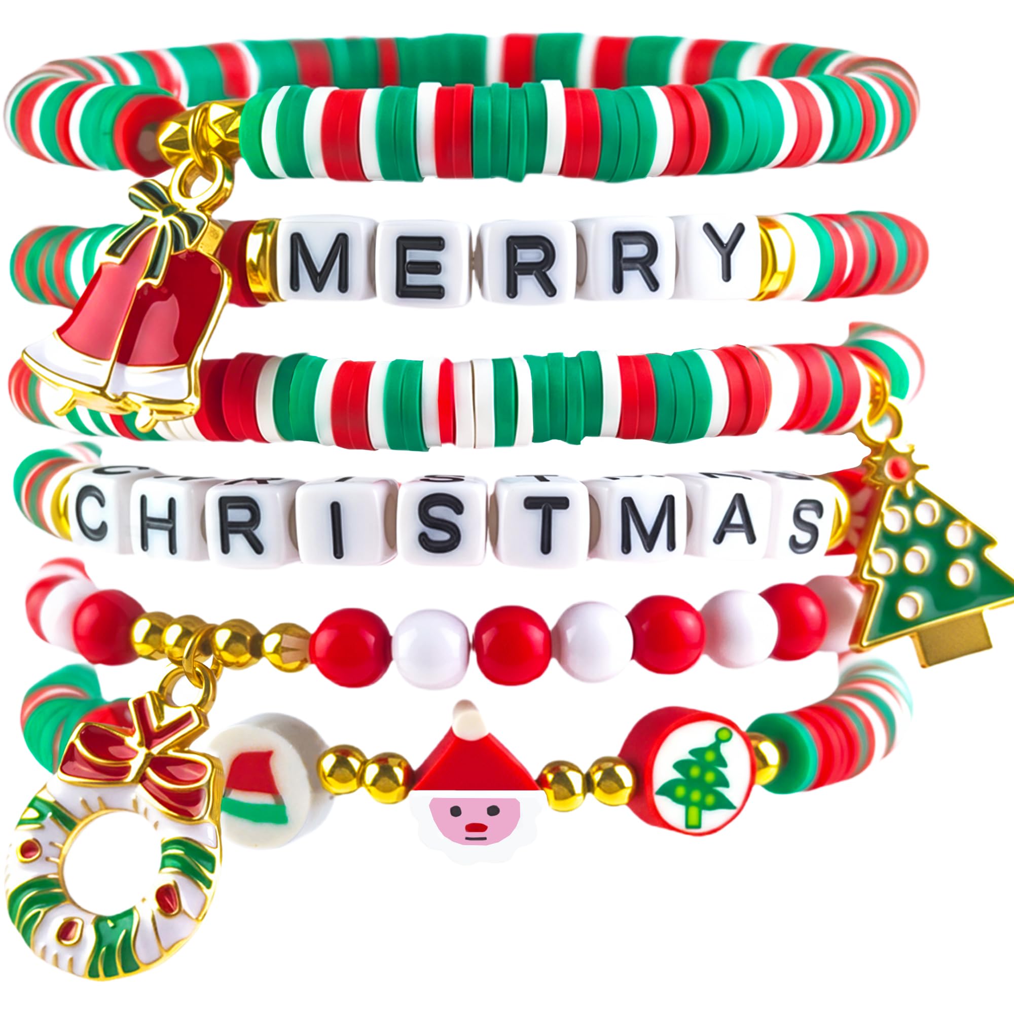 OHOME 4th of July Outfits for Women - 6 Pack Patriotic Bracelets | Fourth of July Decorations Accessories Shirts for Memorial Day Decorations - 250 Anniversary America Merchandise USA for Women