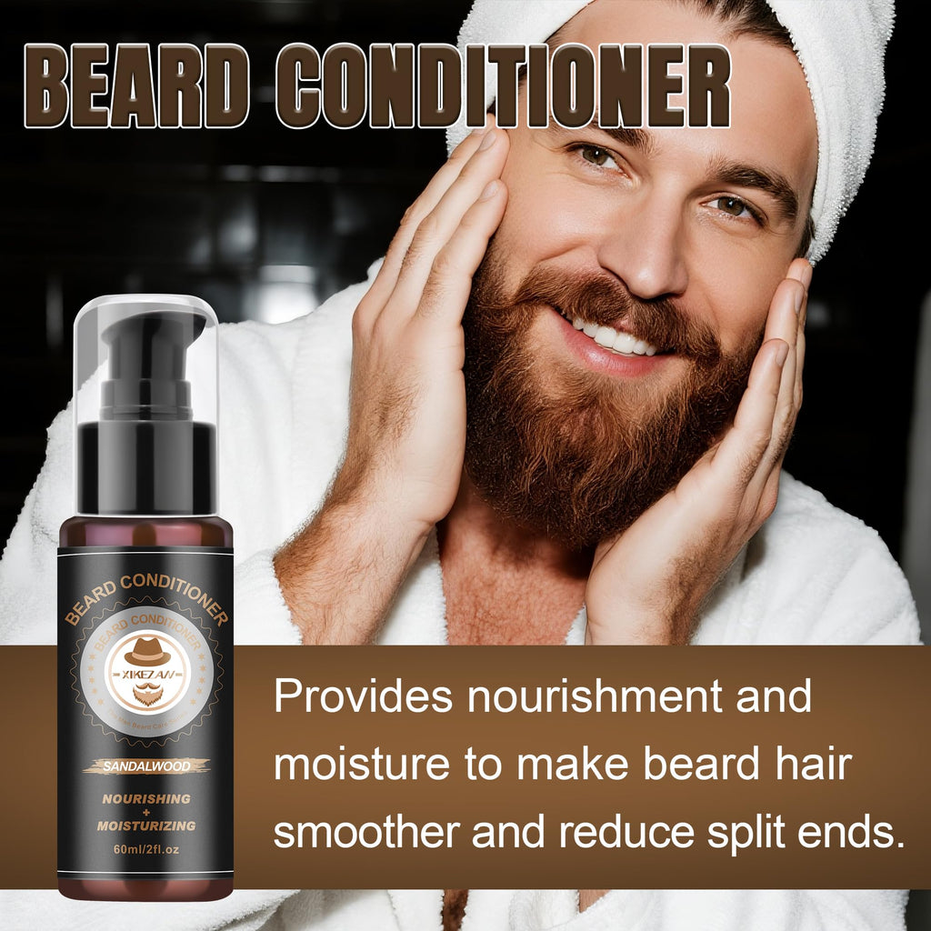 XIKEZAN Fathers Day Gifts for Dad Husband,Beard Kit for Men Grooming & Care w/Beard Conditioner, Wash,Oil,Balm,Birthday Valentines Easter Gifts for Mens Him Boyfriend Christmas Stocking Stuffers