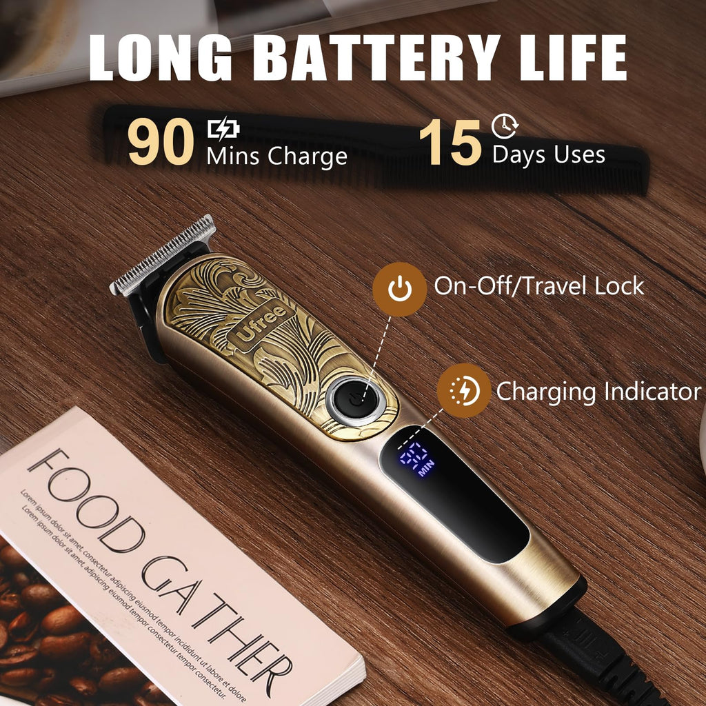 Ufree Beard Trimmer for Men, Waterproof Electric Razor for Nose, Body, Face & Mustache, Cordless Hair Clippers Shavers Grooming Kit, Gifts for Men Husband Father