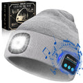 VIBELITE LED Beanie Hat with Light, USB Rechargeable LED Headlamp for Hiking, Camping, Fathers Day Gift for Dad, Husband, Birthday Gifts for Men, Women, Dad Gifts from Daughter, Wife, Black