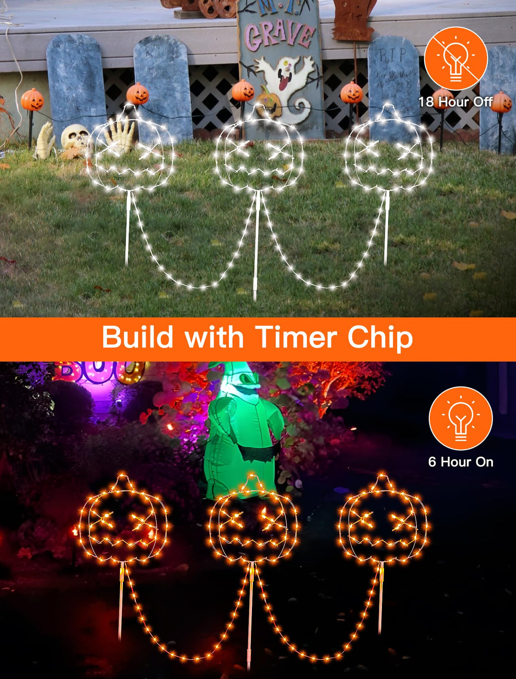 Christmas Walkway Lights,200LED White Christmas Decorations Pathway Lights Plug in,Timer 8 Mode Snowman Garden Light with Stake Waterproof for Fence,Patio,Yard,Party,Xmas Decor-White