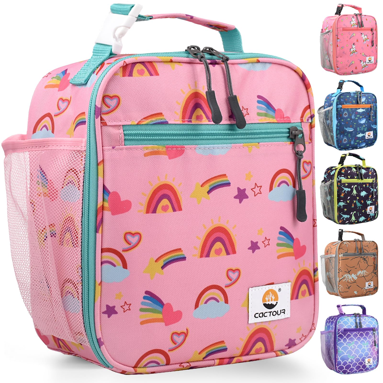 CaCTOUR Lunch Box Kids,Premium Insulated Lunchbox for Girls Boys,Soft Mini Cooler Bag Back to School Thermal Reusable Lunch Bag for Work School Picnic (Blue)