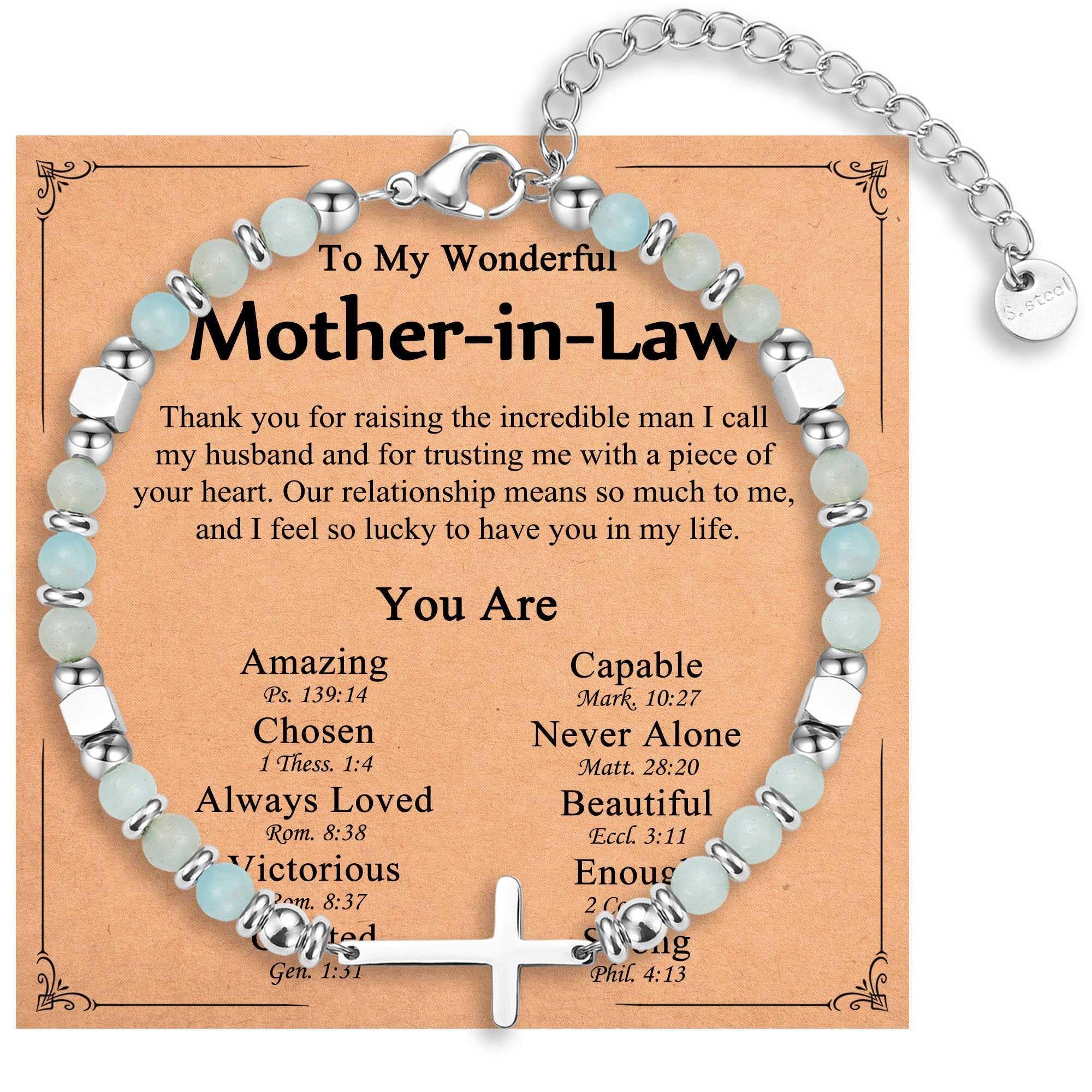 Religious Cross Bracelet for Women Girls, Christian Gifts for Daughter Granddaughter Sister in Christ Friend Niece on Birthday Christmas Easter Valentines Day Graduation