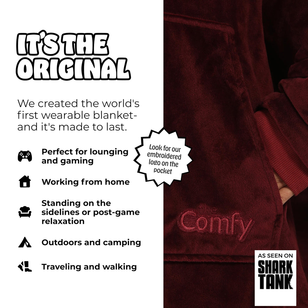 THE COMFY Original | From Shark Tank | Patented | Oversized Sherpa Wearable Blanket Hoodie| Gift for Women & Men | One Size
