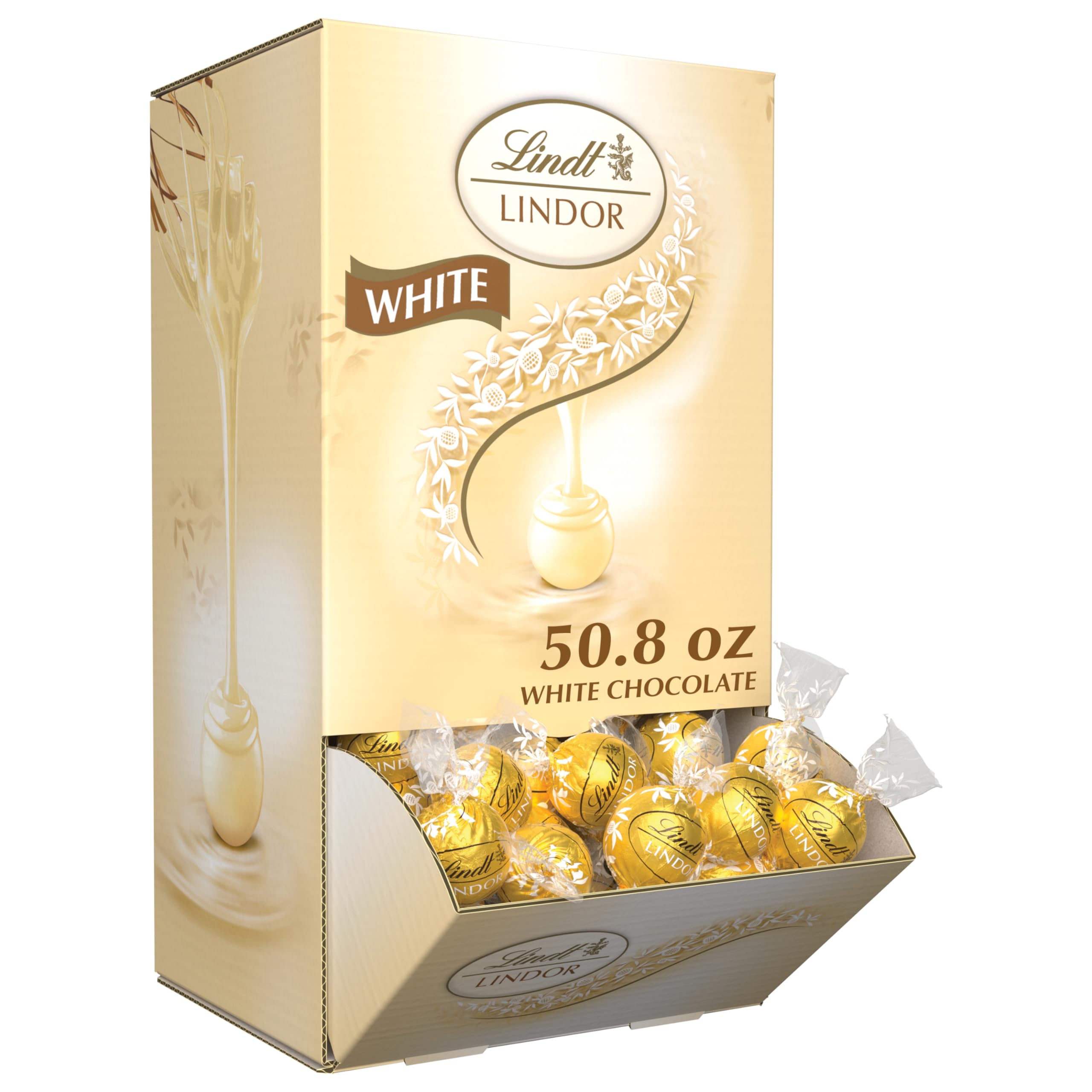 Lindt LINDOR Holiday Snickerdoodle White Chocolate Candy Truffles with Smooth, Melting Truffle Center, 8.5 oz. Bag