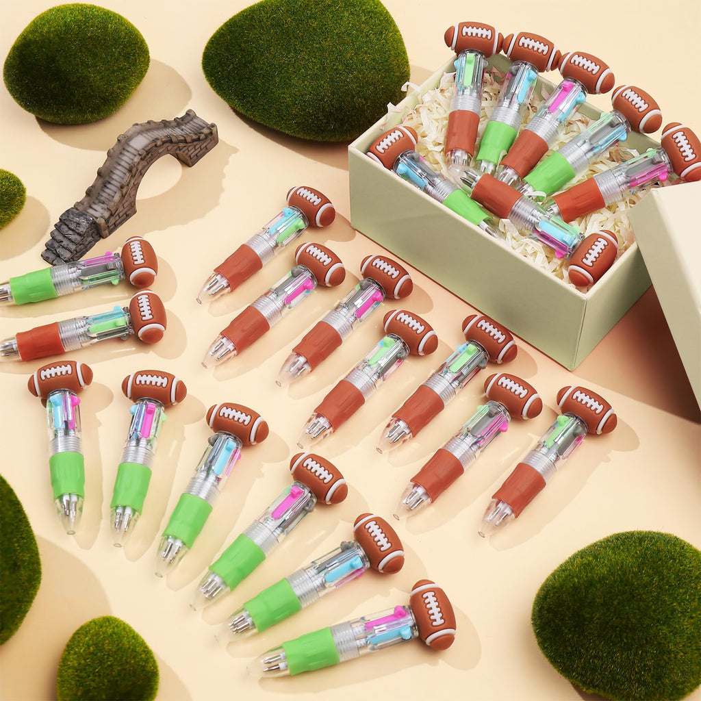 CZWZ 20Pcs Mini Multicolor Pens in One 4-in-1 Cute Pens Bulk for Kids, Fun Kawaii Ballpoint Pens for Birthdays and Children's Party Favors Gifts Teacher School Supplies