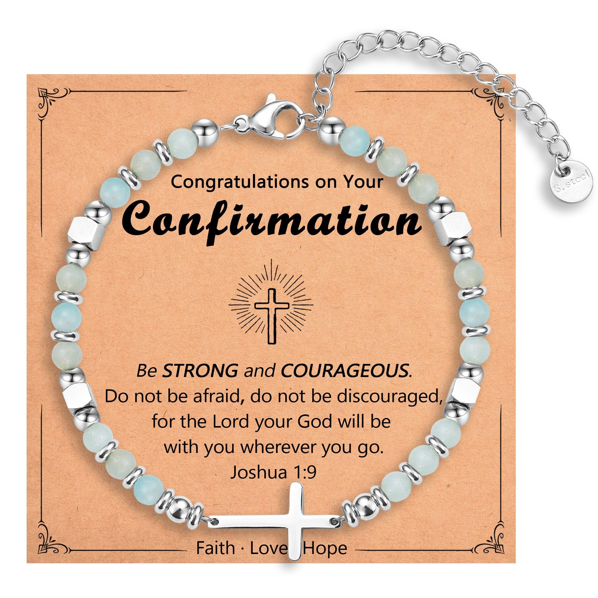 Religious Cross Bracelet for Women Girls, Christian Gifts for Daughter Granddaughter Sister in Christ Friend Niece on Birthday Christmas Easter Valentines Day Graduation