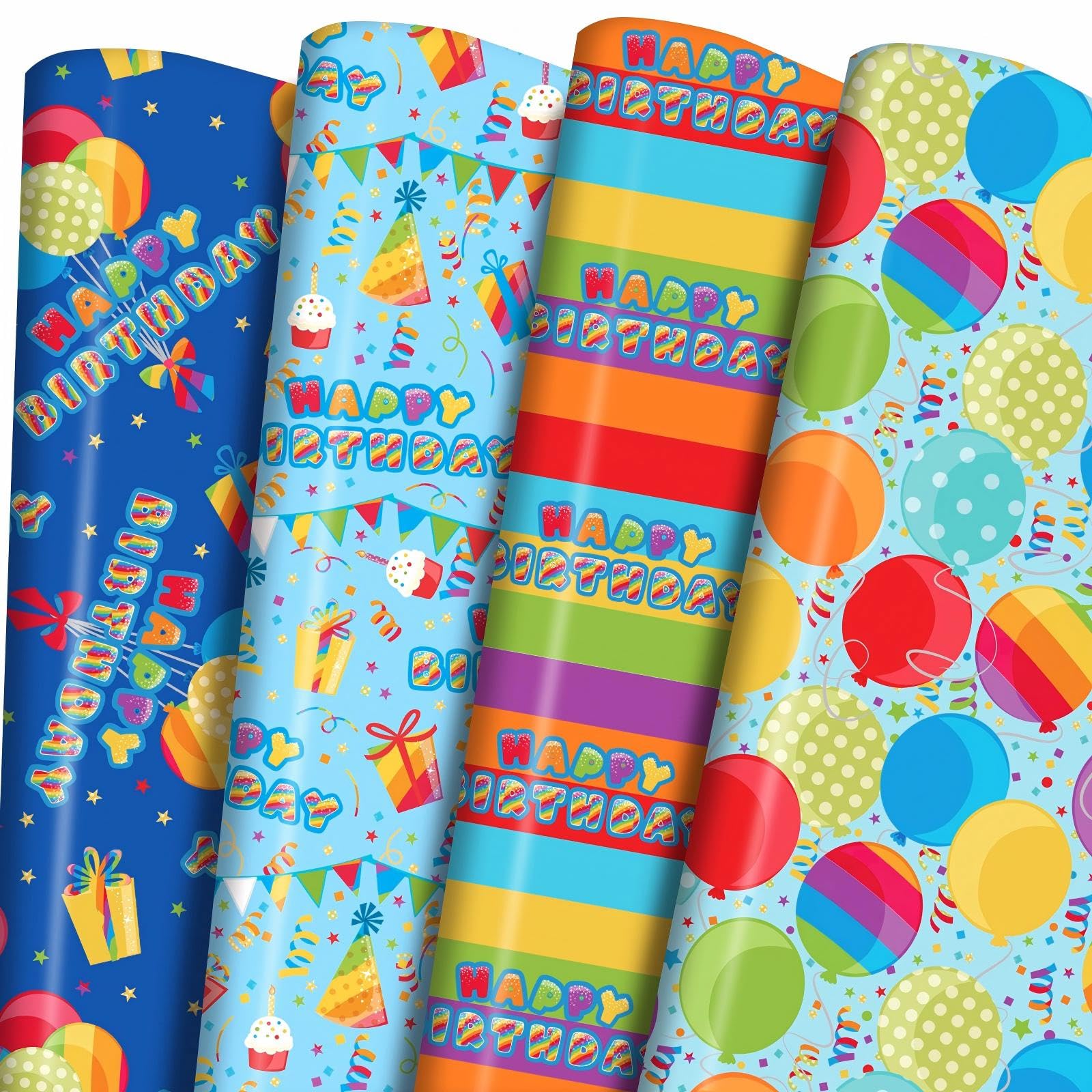 Christmas Wrapping Paper Folded for Kids Boys Girls Man Women Gift's. Papercraft Snowmen, Candy Canes, Tree, Socks, Snowflakes, Happy New Year Bulk of 12 Sheets 20"x 29" Folded