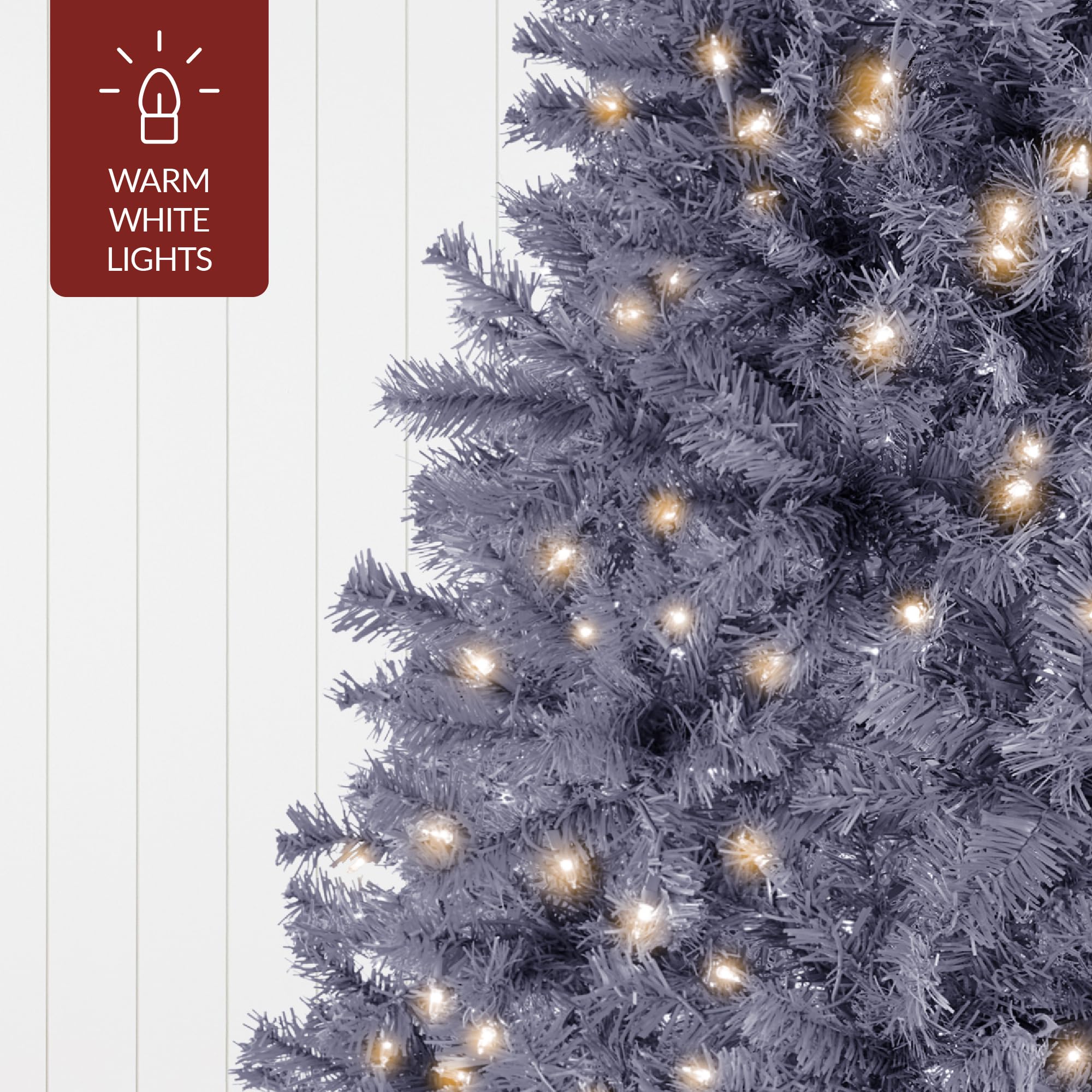 Best Choice Products White Christmas Tree 6ft Pre-Lit Artificial Pine Tree Premium Holiday Decoration w/Warm White Lights, Stand, Easy Assembly