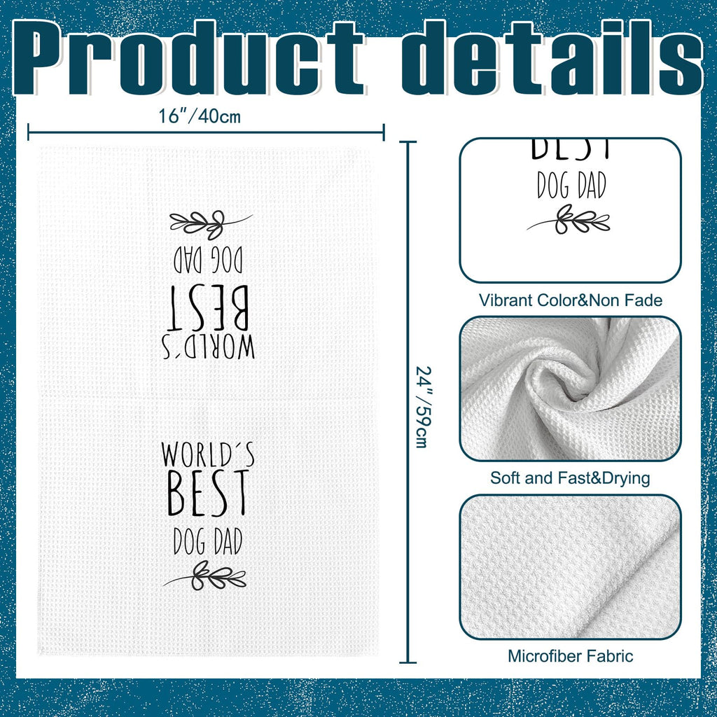 World's Best Grandparents Kitchen Towels, Grandparent Gifts for Grandma Grandpa, Grandparents Gifts from Grandchildren, Father's Day Tea Towels Kitchen Hand Towels 16x24 Inch