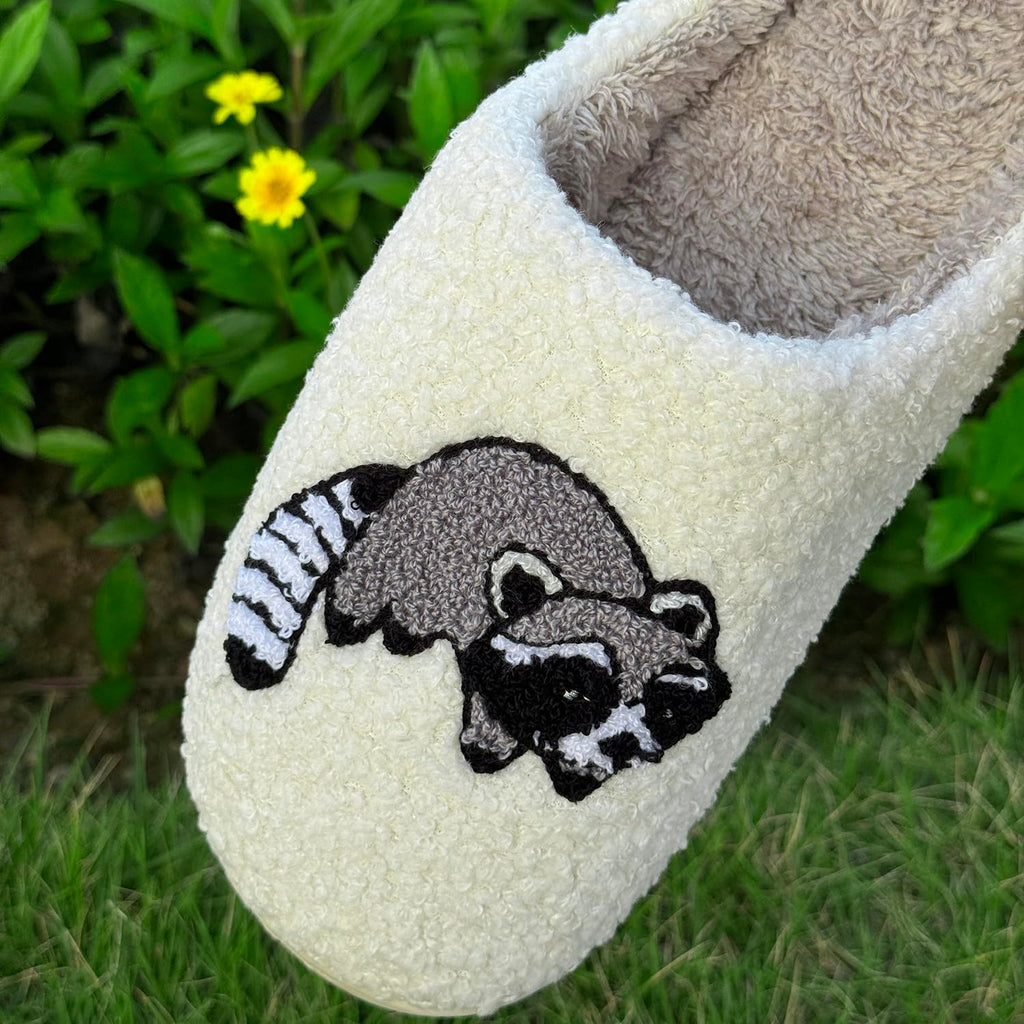 Cute Animal Slippers for Women Men Winter Fluffy Warm House Slippers Soft Plush Indoor outdoor Shoes