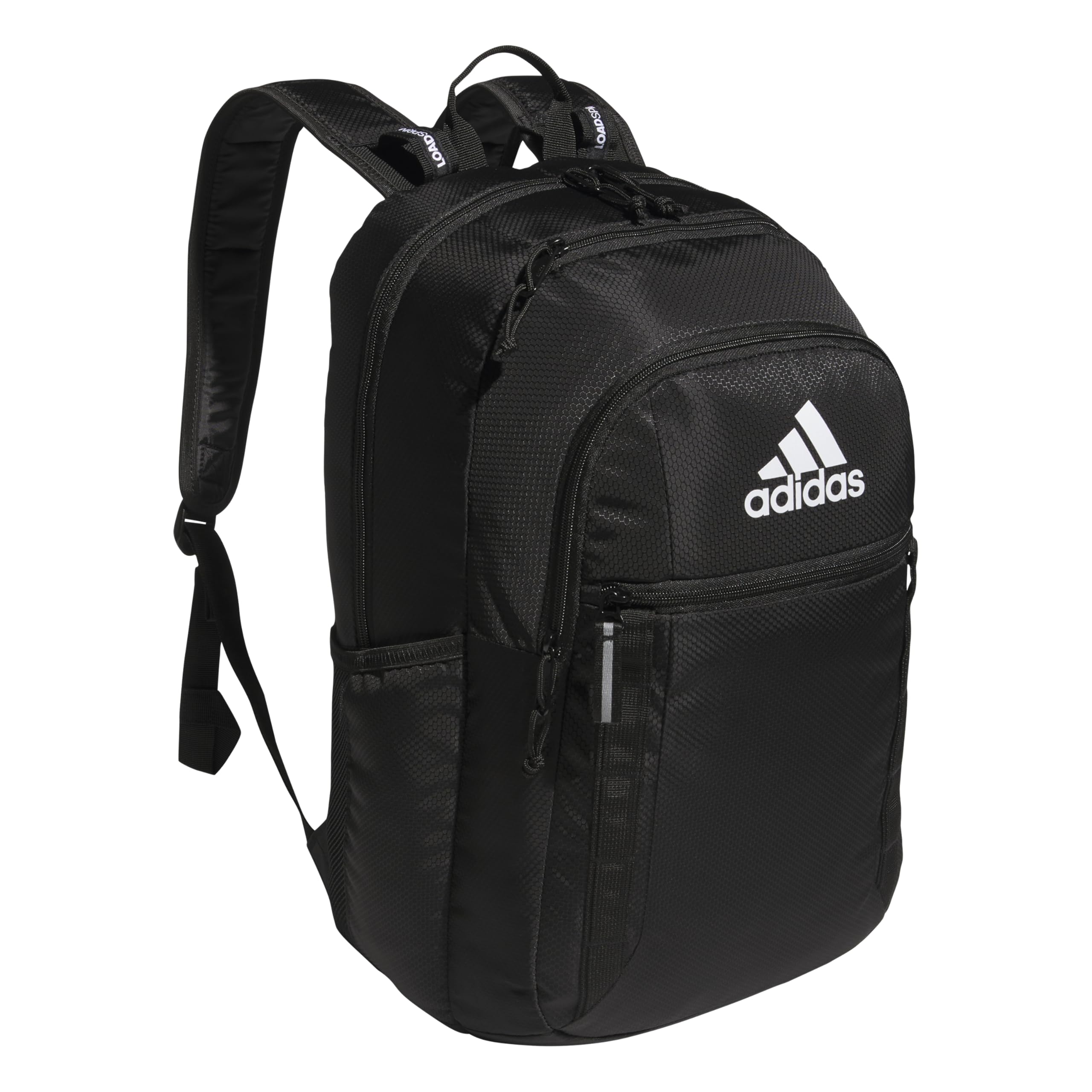 adidas Excel 7 School Backpack for Laptop, Gym and Travel, 34L, Twill White/Black/7.5, OSFA