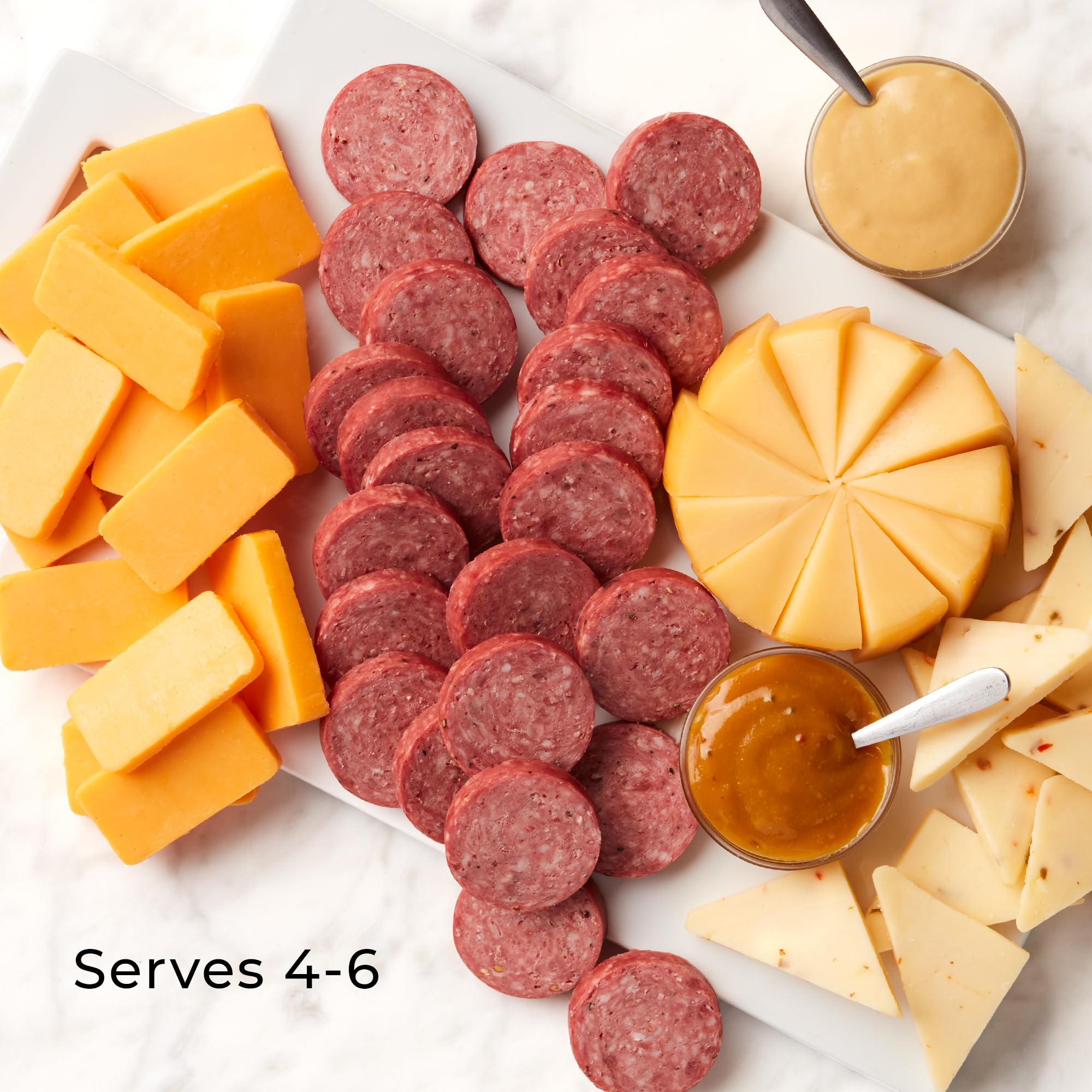 Hickory Farms Farmhouse Meat & Cheese Food Gift Basket (Small) - Box Set | Charcuterie Board Food | Summer Sausage | Father's Day | Mother's Day | Easter | Christmas | Holiday | Housewarming | Gourmet | Sympathy | Care Package