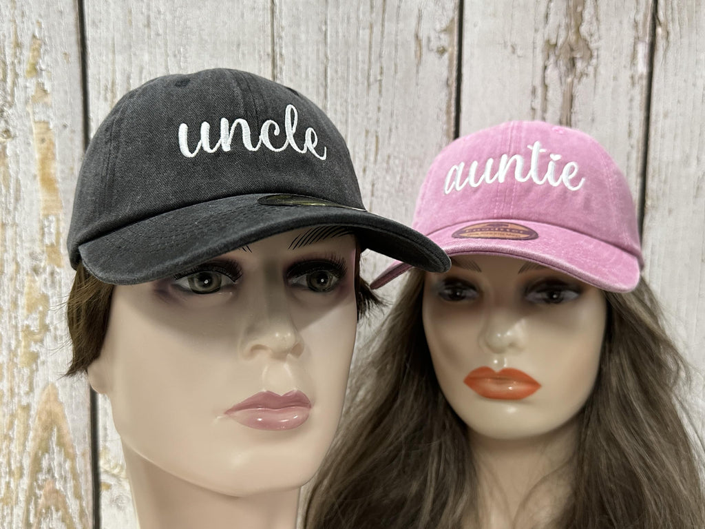 Embroidered Hats for Uncle Auntie Grandpa Grandma Mama Mini