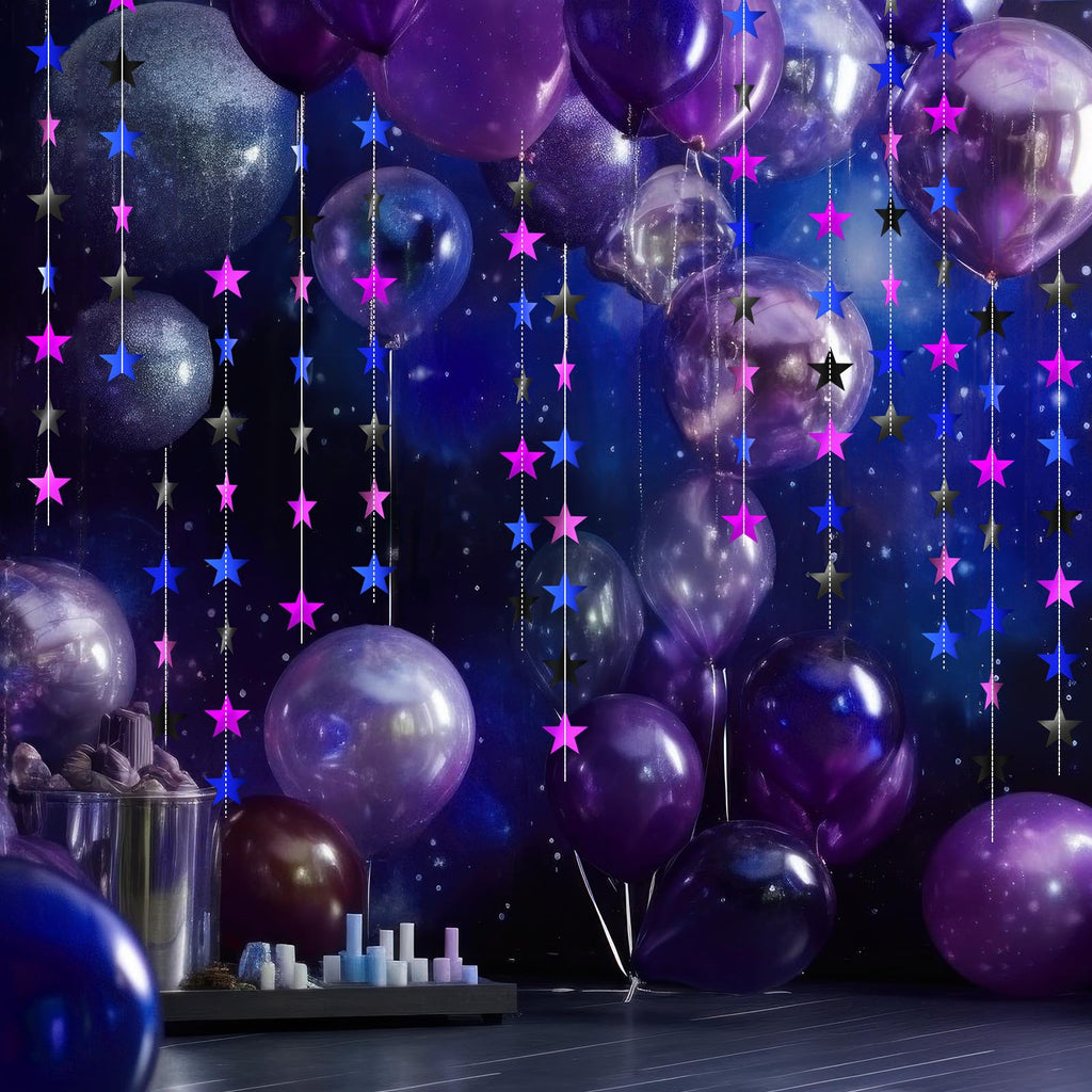 Patelai Glitter Star Garland Banner 2026 Graduation Decor 130 Feet Star Hanging Banner Twinkle Backdrop for Party Birthday Classroom Wedding Supplies(Gold)