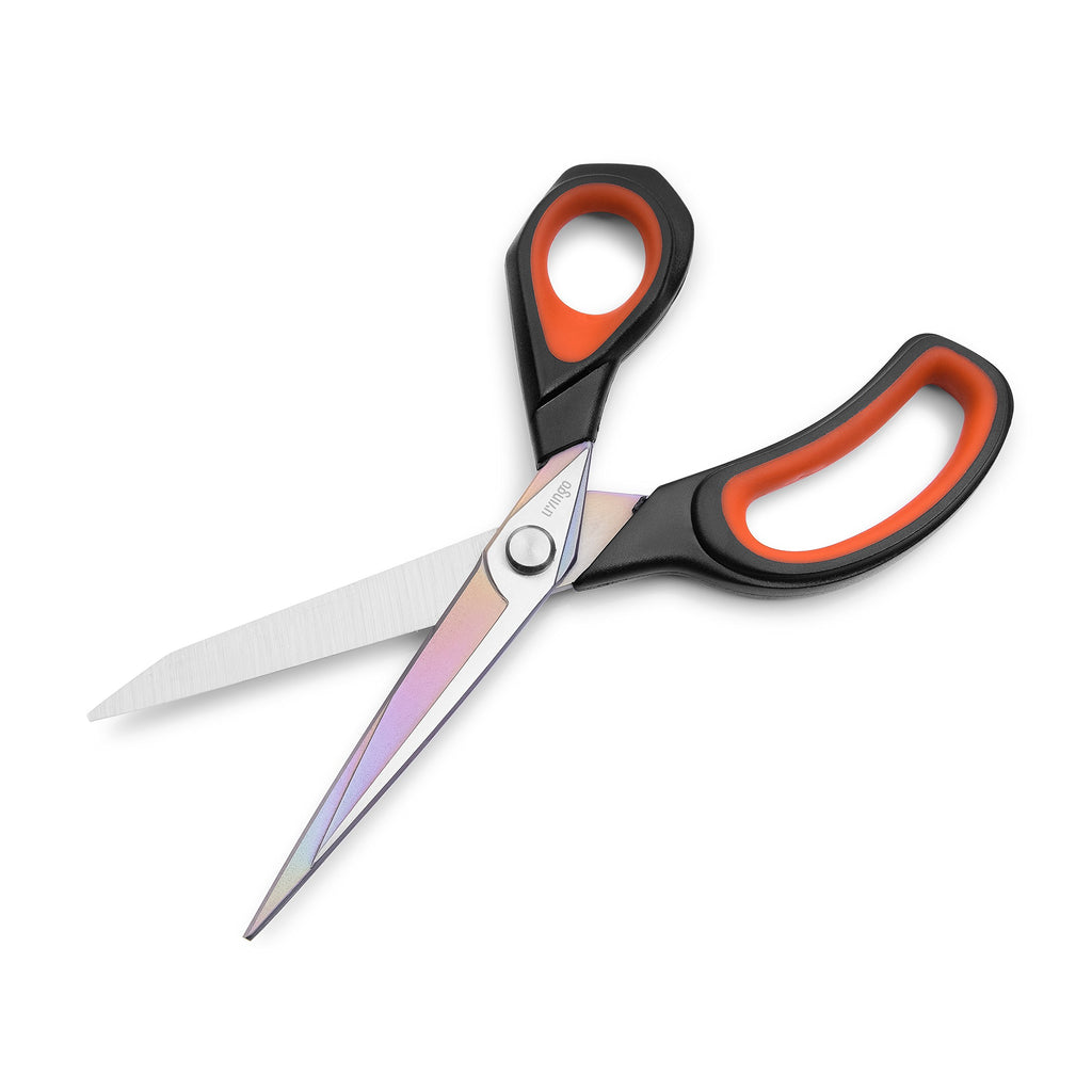 LIVINGO Premium Tailor Scissors Heavy Duty Multi-Purpose Titanium Coating Forged Stainless Steel Sewing Fabric Leather Dressmaking Comfort Grip Shears Professional Crafting (9.5 INCH)