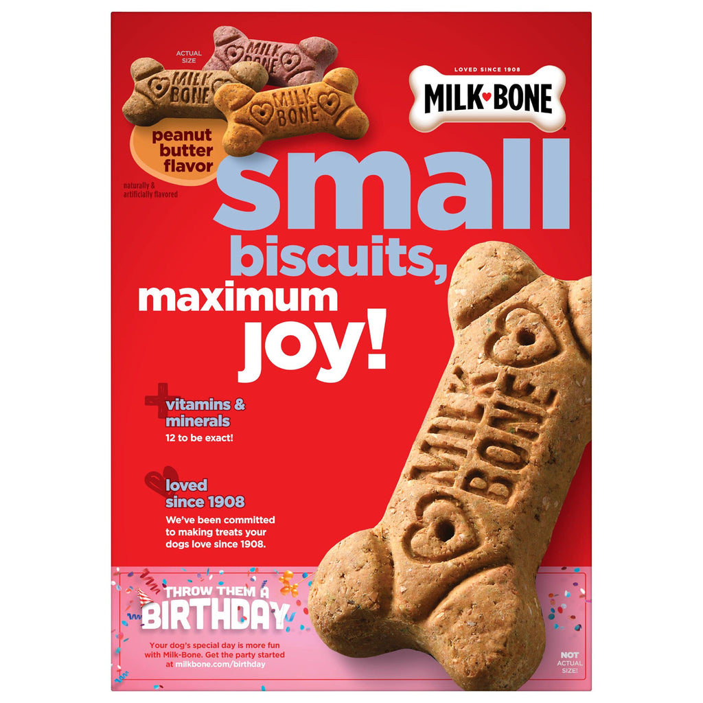 Milk-Bone Flavor Snacks Mini’s Dog Biscuits, Flavored Crunchy Dog Treats, 36 Oz. Canister