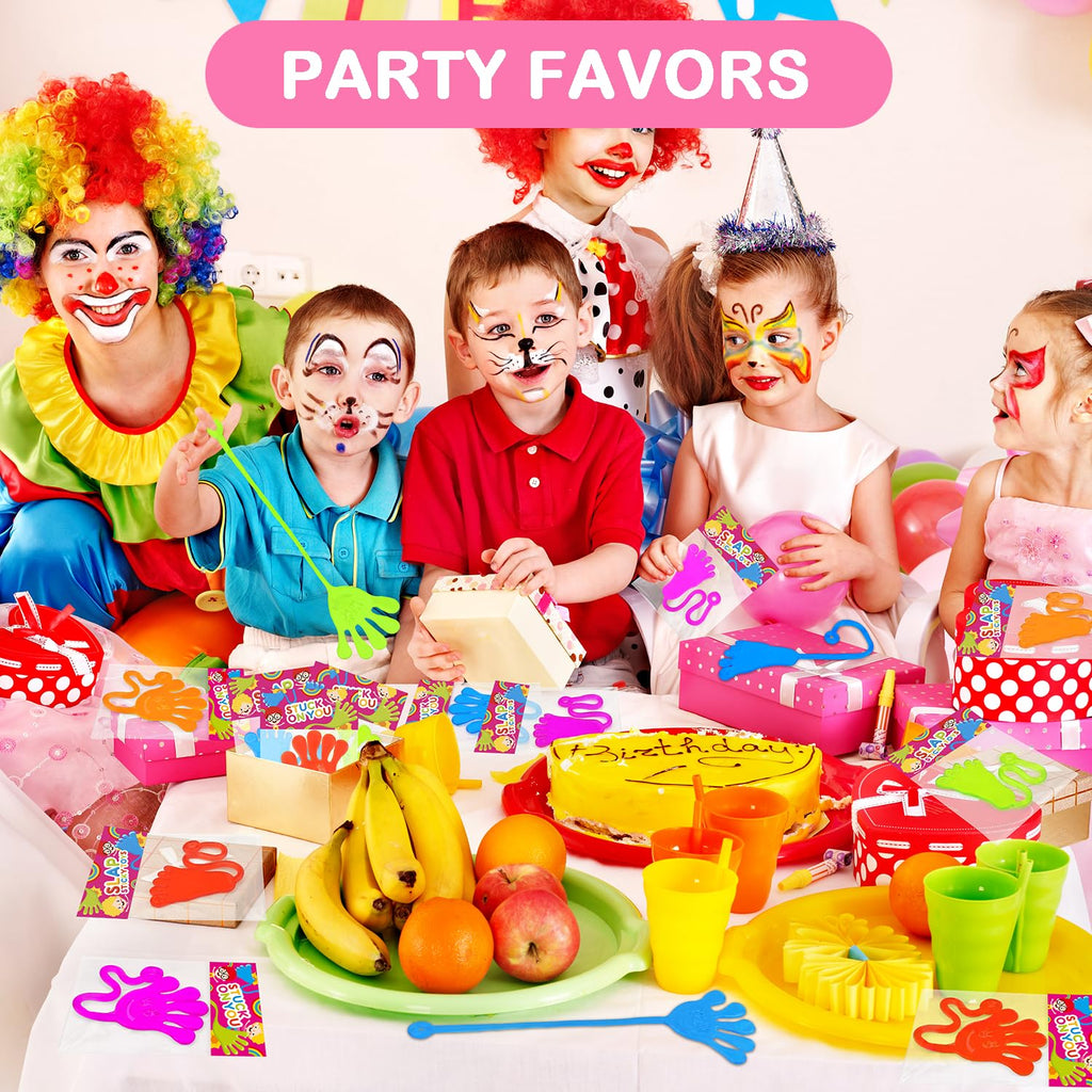 Large Sticky Hands Bulk Party Favors Supplies Toy Gifts for Kids (100 PCS), Birthday Goodie Bag Stuffer Fillers for Toddlers, Class Non Candy Treats Prizes Pinata Parade Throws Giveaways for Boy Girls